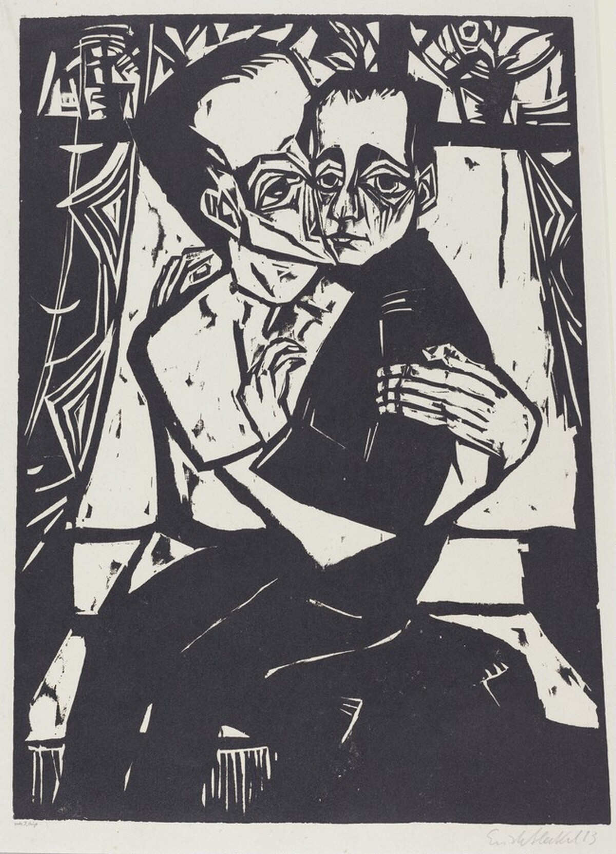 Siblings (Brother and Sister) [Geschwister] by Erich Heckel