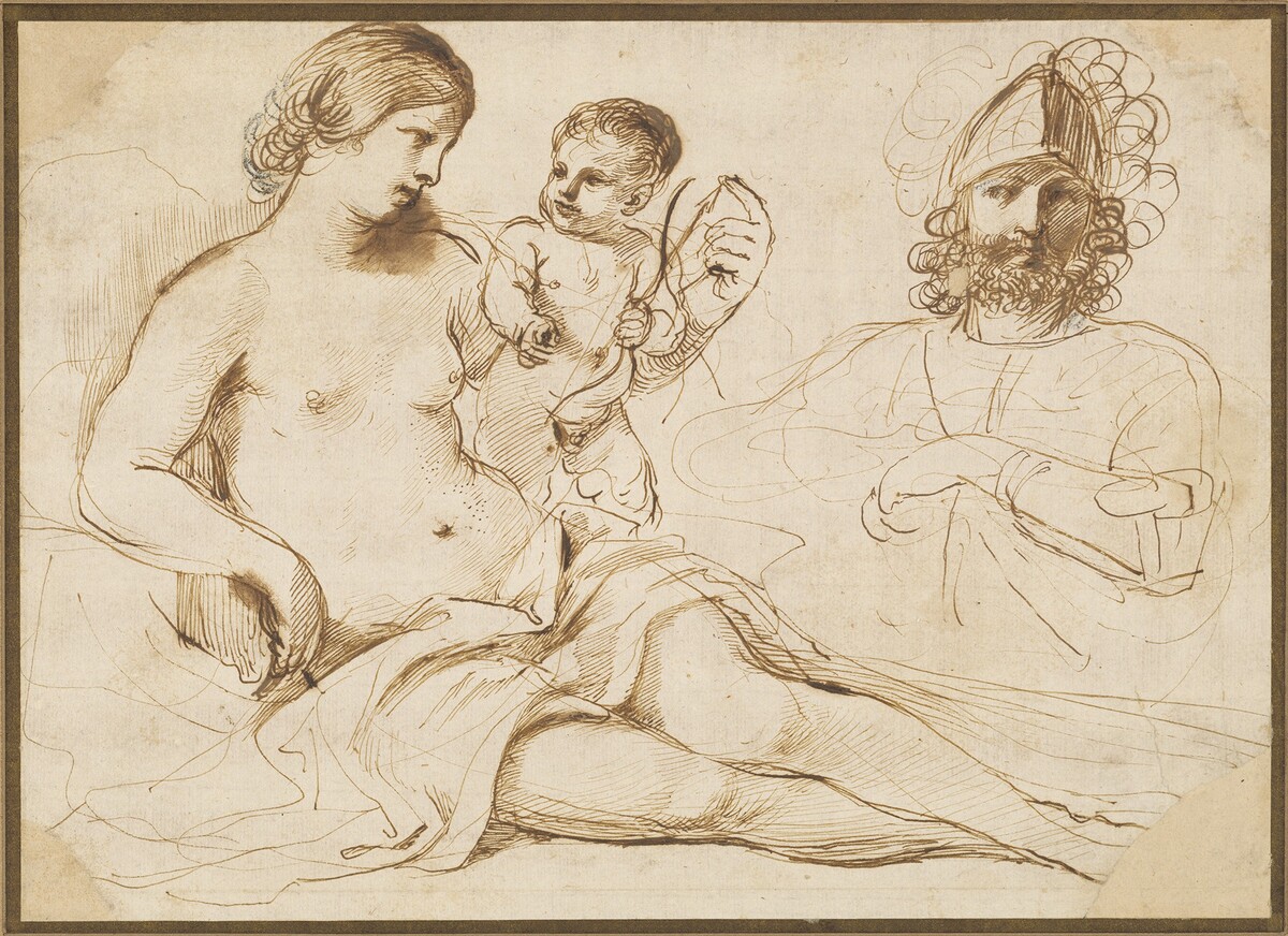 Venus, Cupid, and Mars by Giovanni Francesco Barbieri, called Guercino