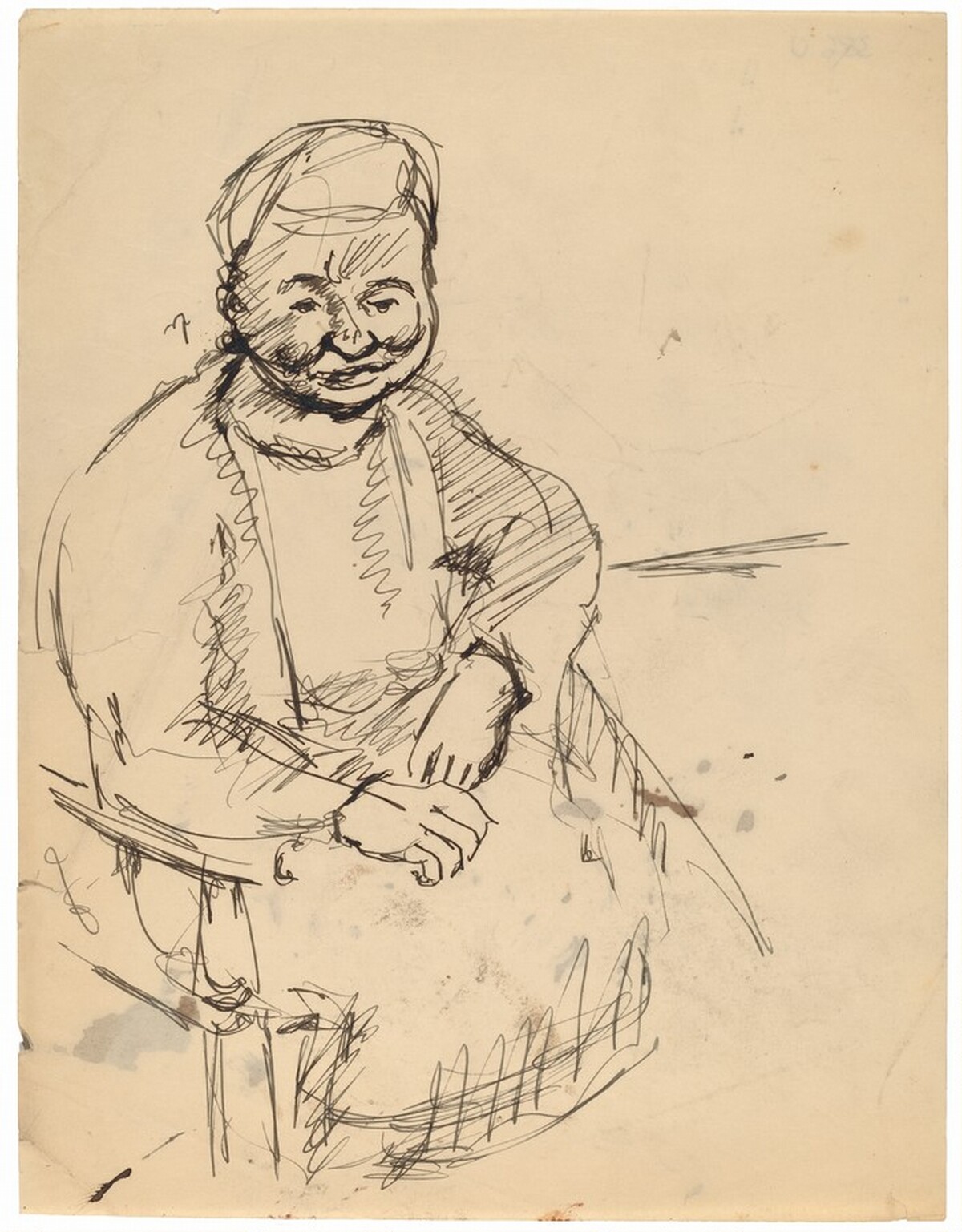 Elderly Woman Seated in Chair by Mark Rothko