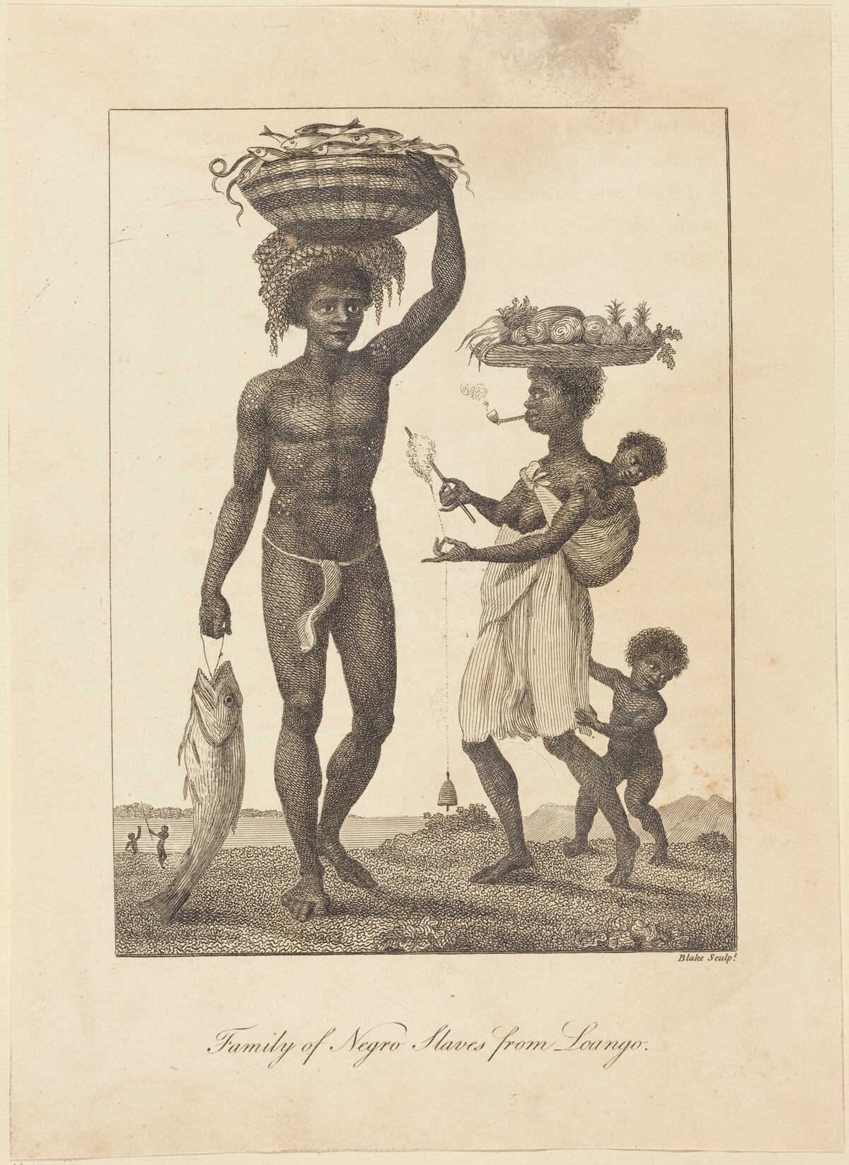 Family of Negro Slaves from Loango by William Blake after John Gabriel Stedman