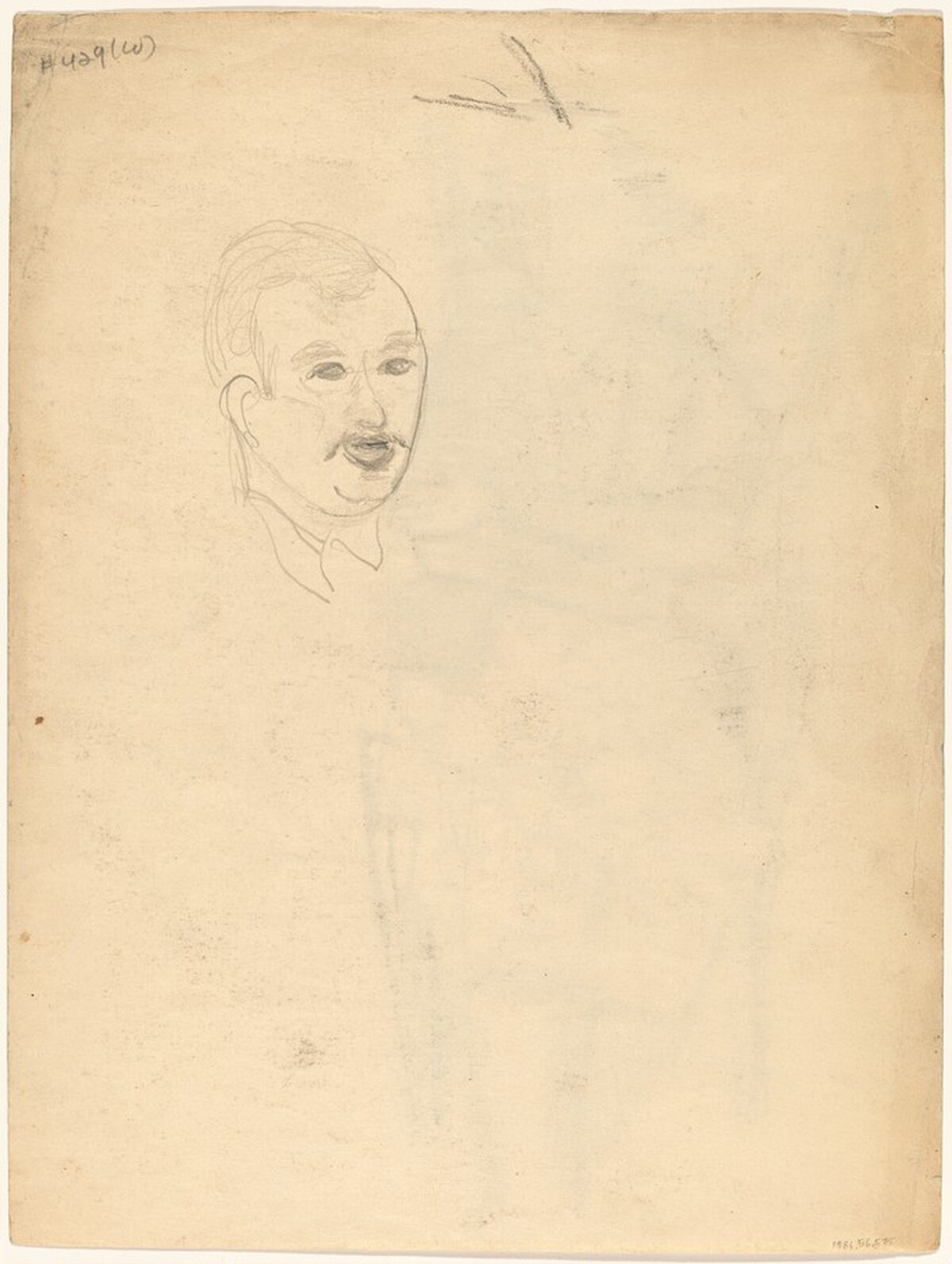 Head of a Man [verso] by Mark Rothko