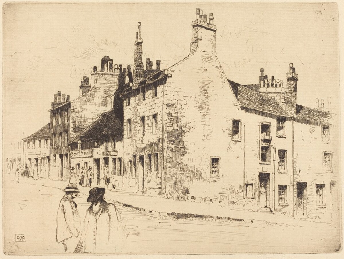 Corner of Rotten Row and Taylor Street (Glascow) by David Young Cameron