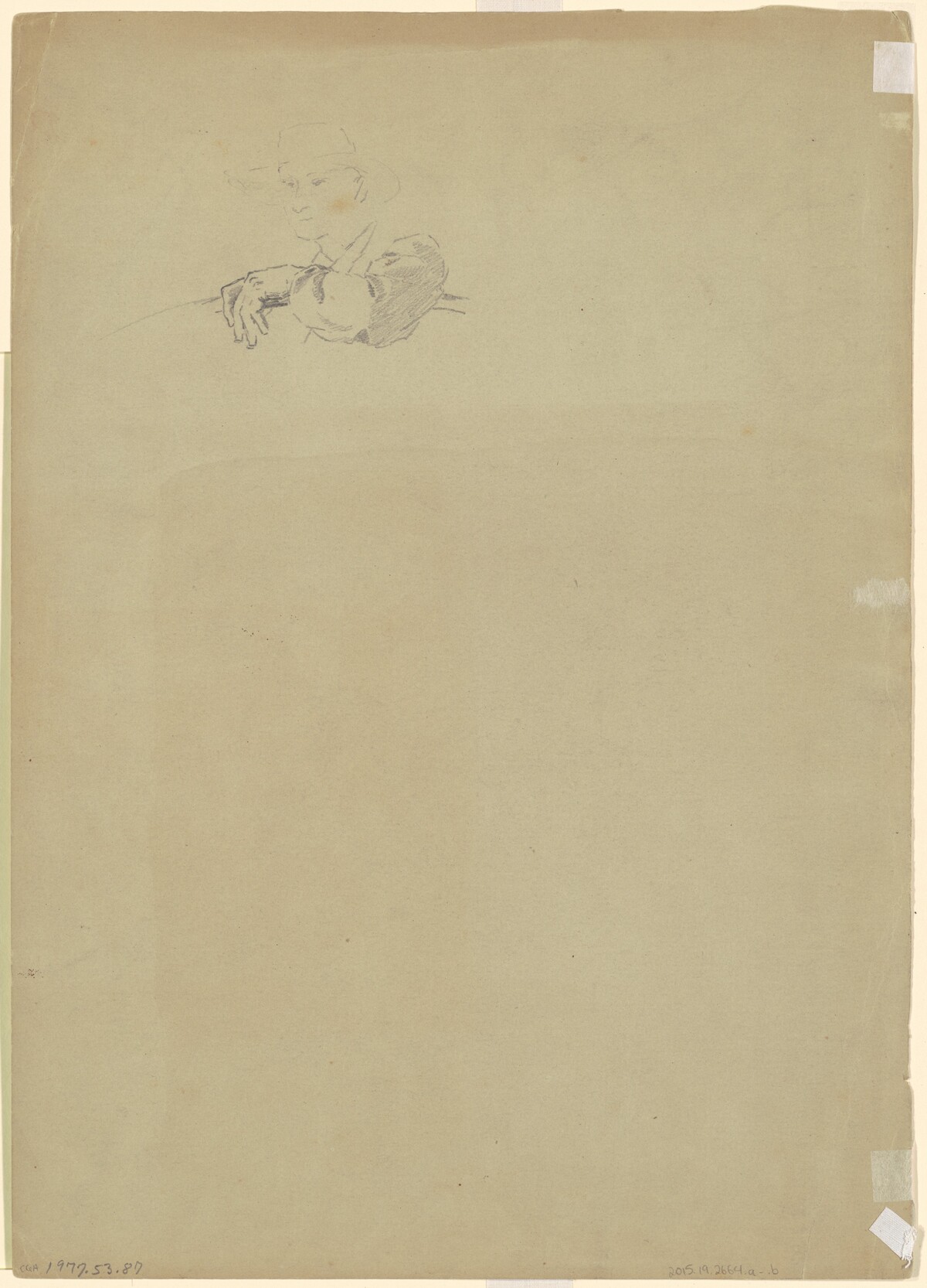 Study of a Farmer [verso] by Enoch Wood Perry, Jr.