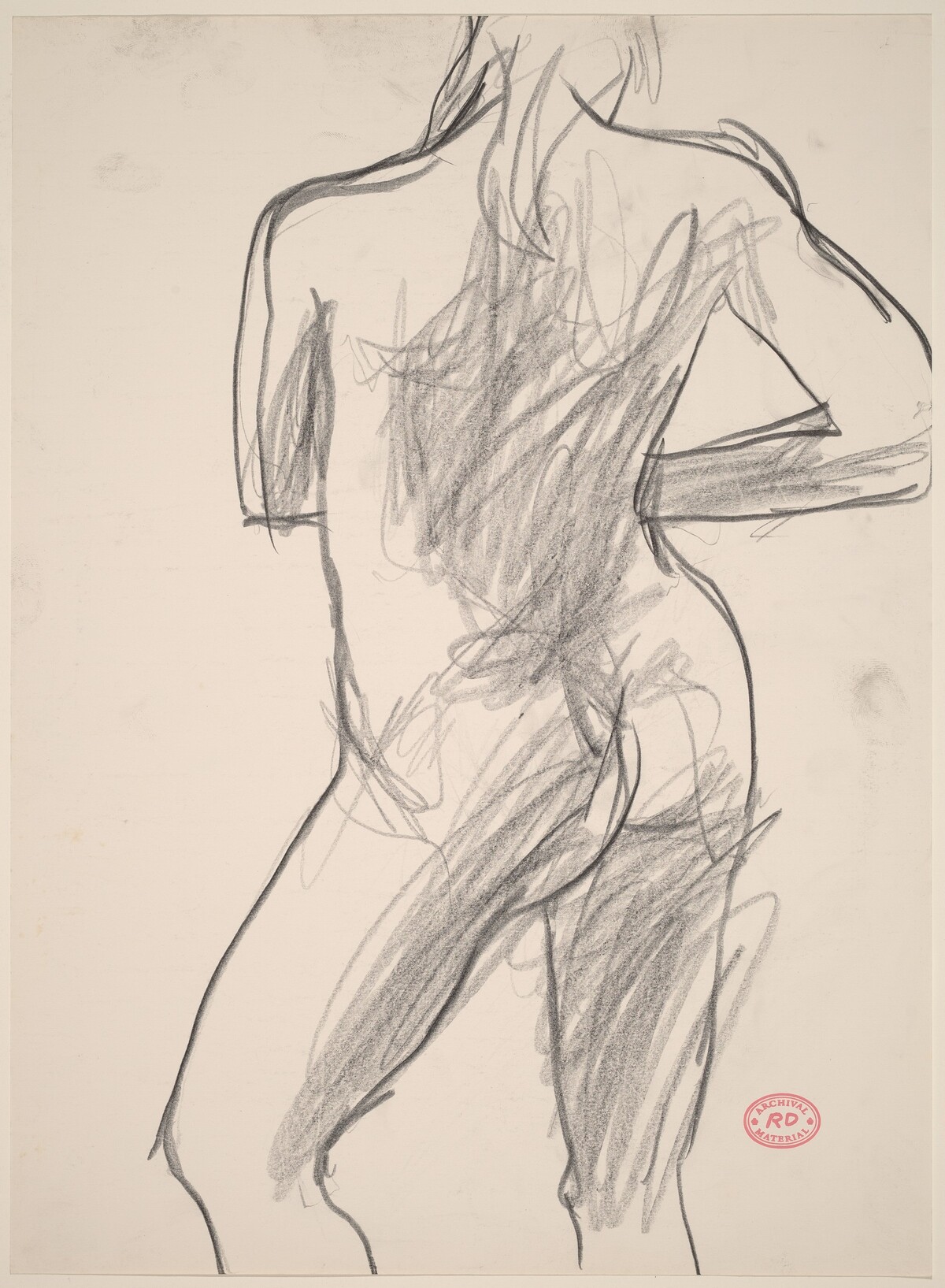 Untitled [rear view of nude in contrapposto] by Richard Diebenkorn