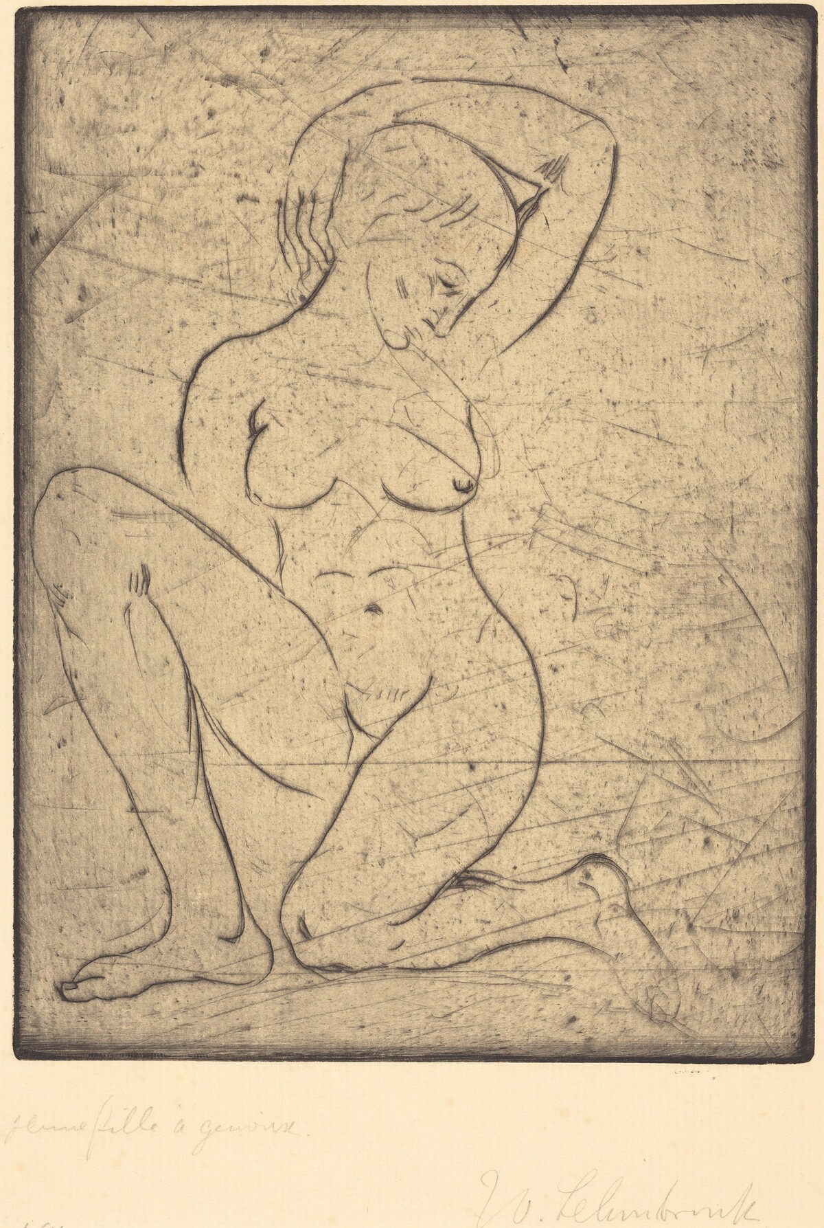 Kneeling, Small (Kniende, klein) by Wilhelm Lehmbruck
