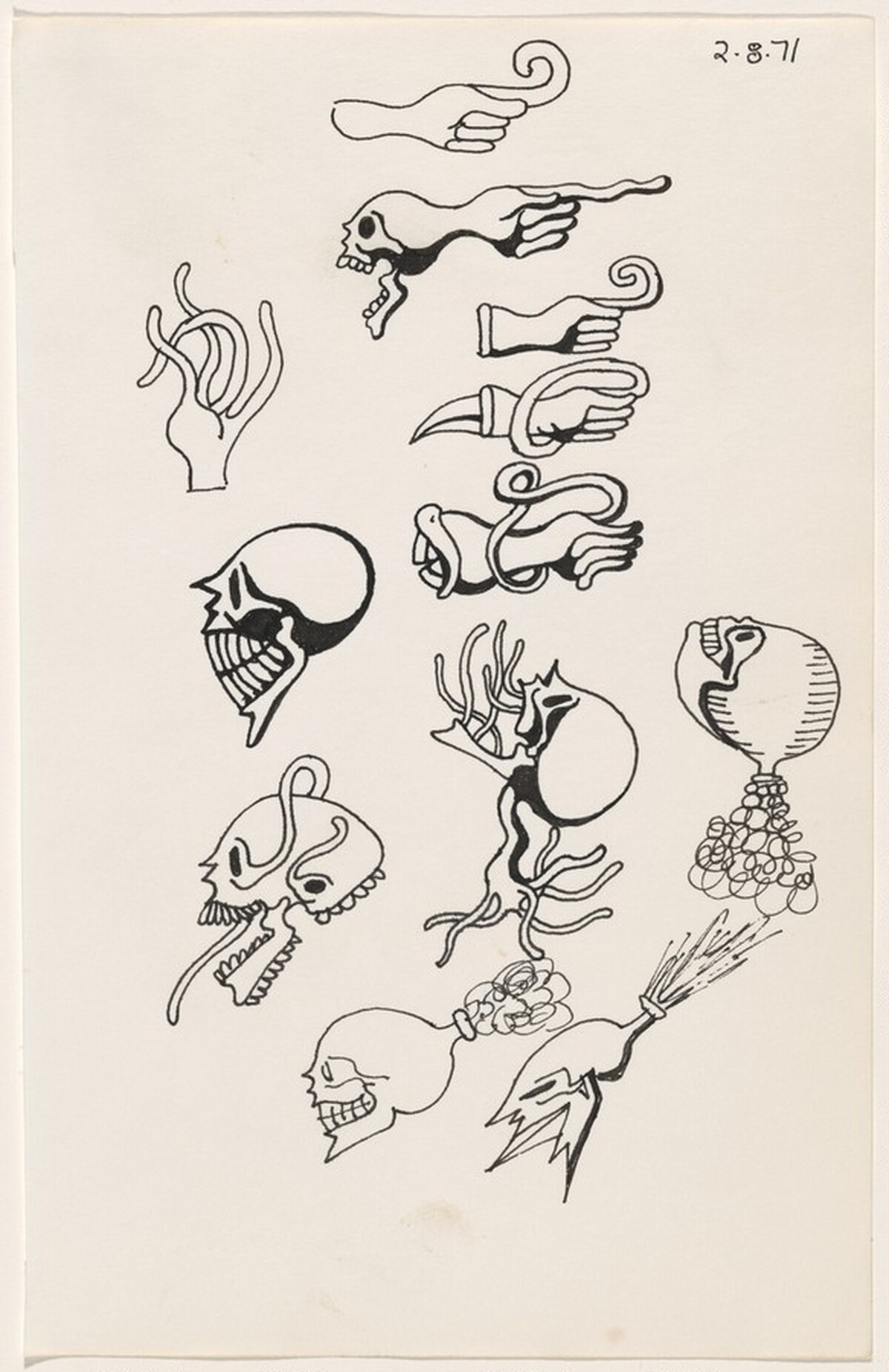 Untitled 2-8-71 [study for "tattoo" book] by James McCracken Jr.