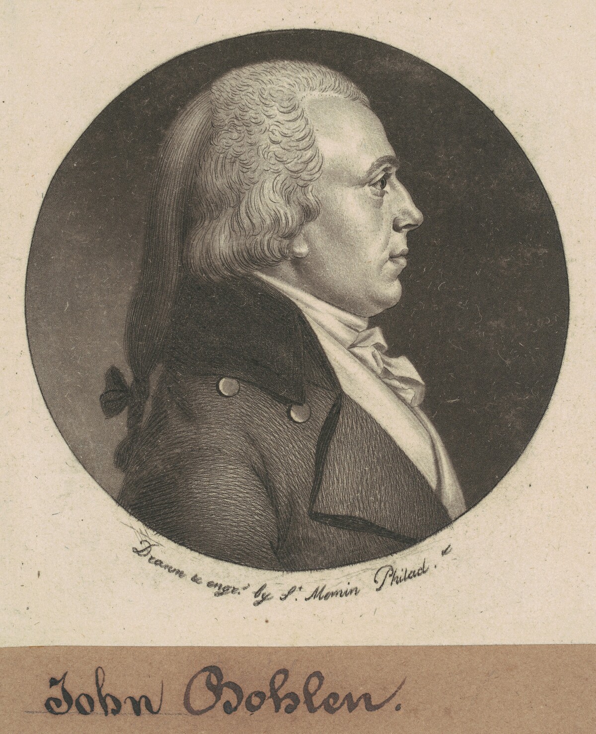 John Bohlen by Charles B. J. Févret de Saint-Mémin