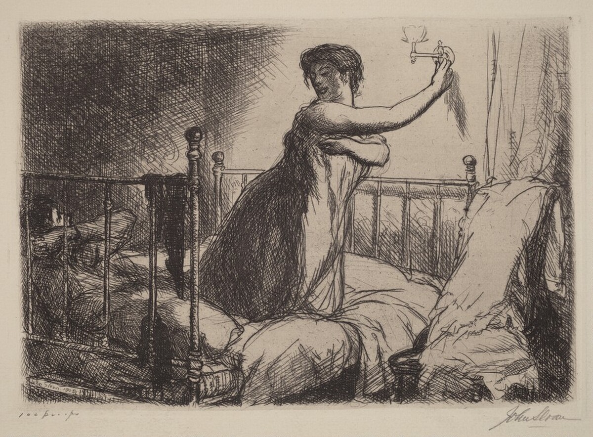 Turning Out the Light by John Sloan
