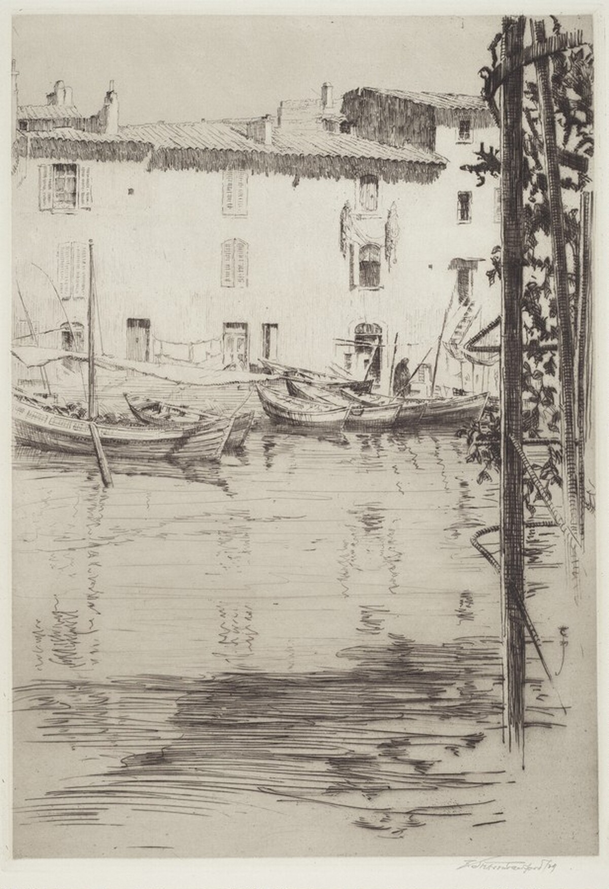 Back Waters, Martigues by Earl Stetson Crawford