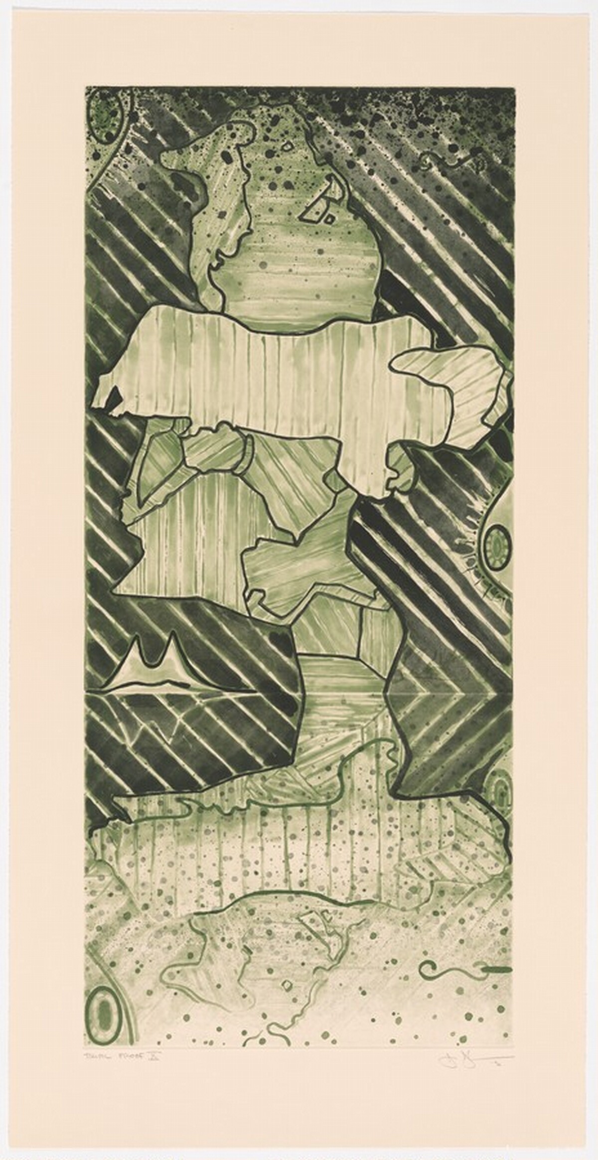 Green Angel 2 [trial proof 10] by Jasper Johns