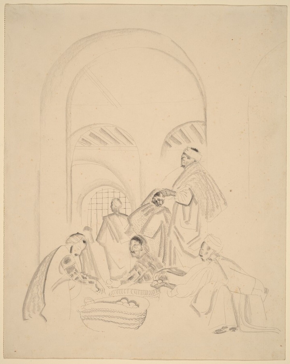 Market in Algiers by Thomas Schofield Handforth