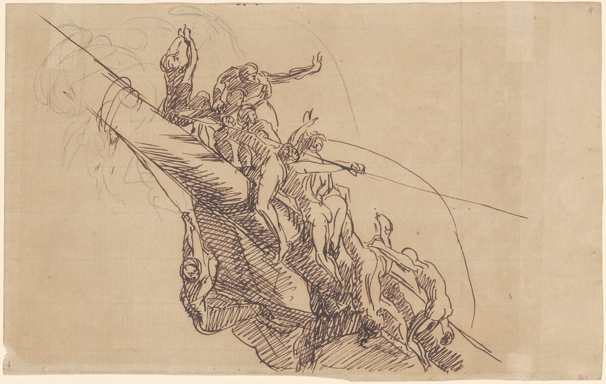Study for "The Defeat of the Floating Batteries at Gibraltar" by John Singleton Copley