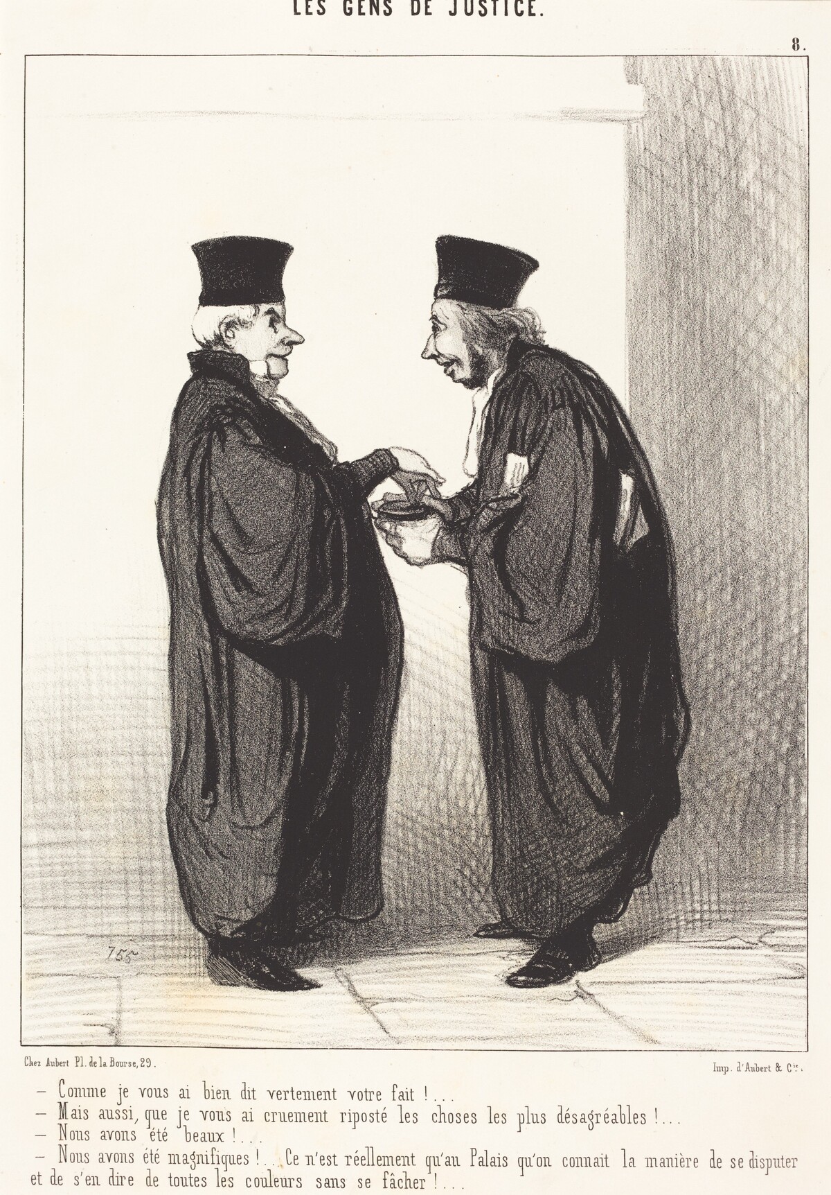 Comme je vous ai dit vertement votre fait! by Honoré Daumier