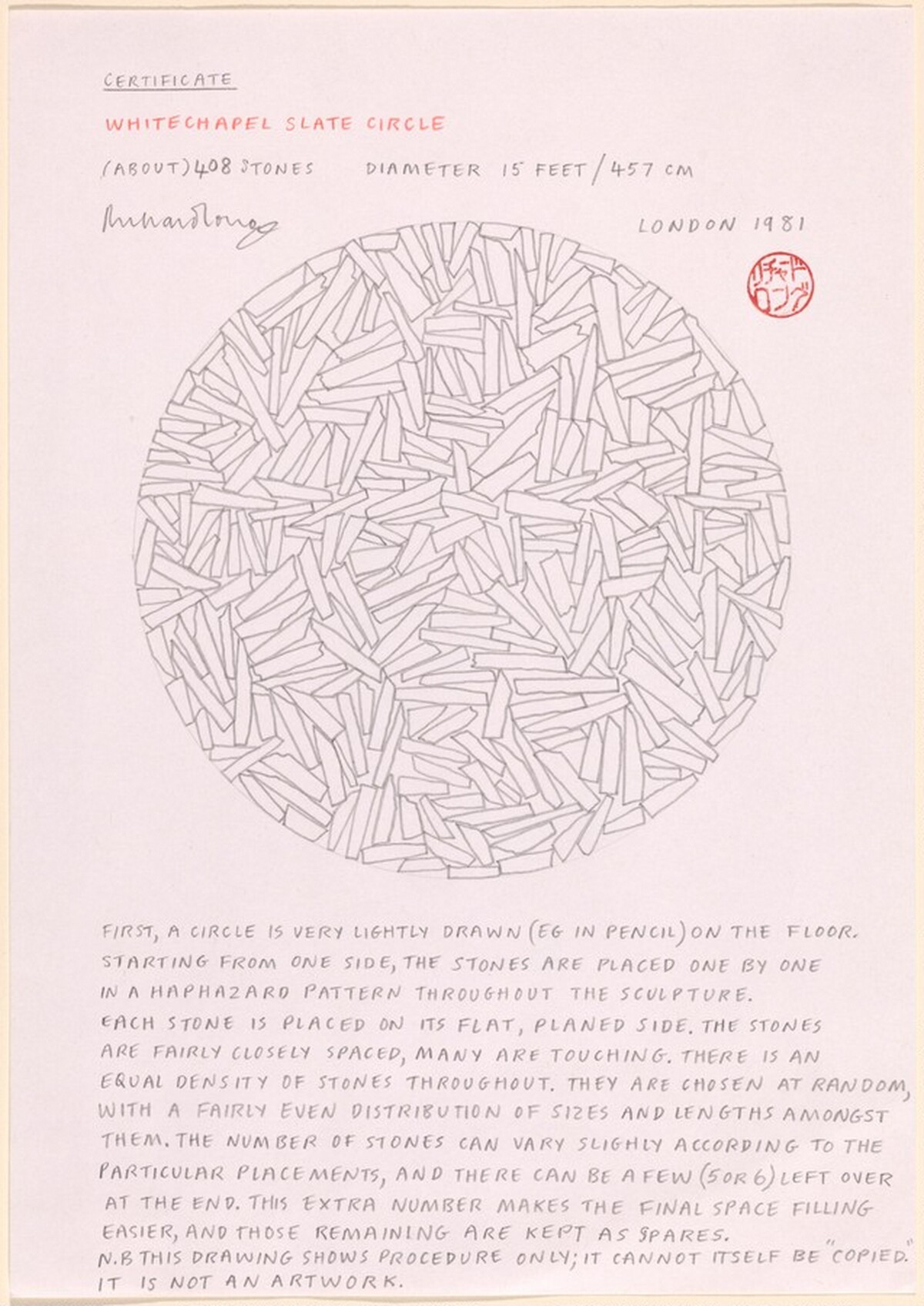 Whitechapel Slate Circle by Richard Long