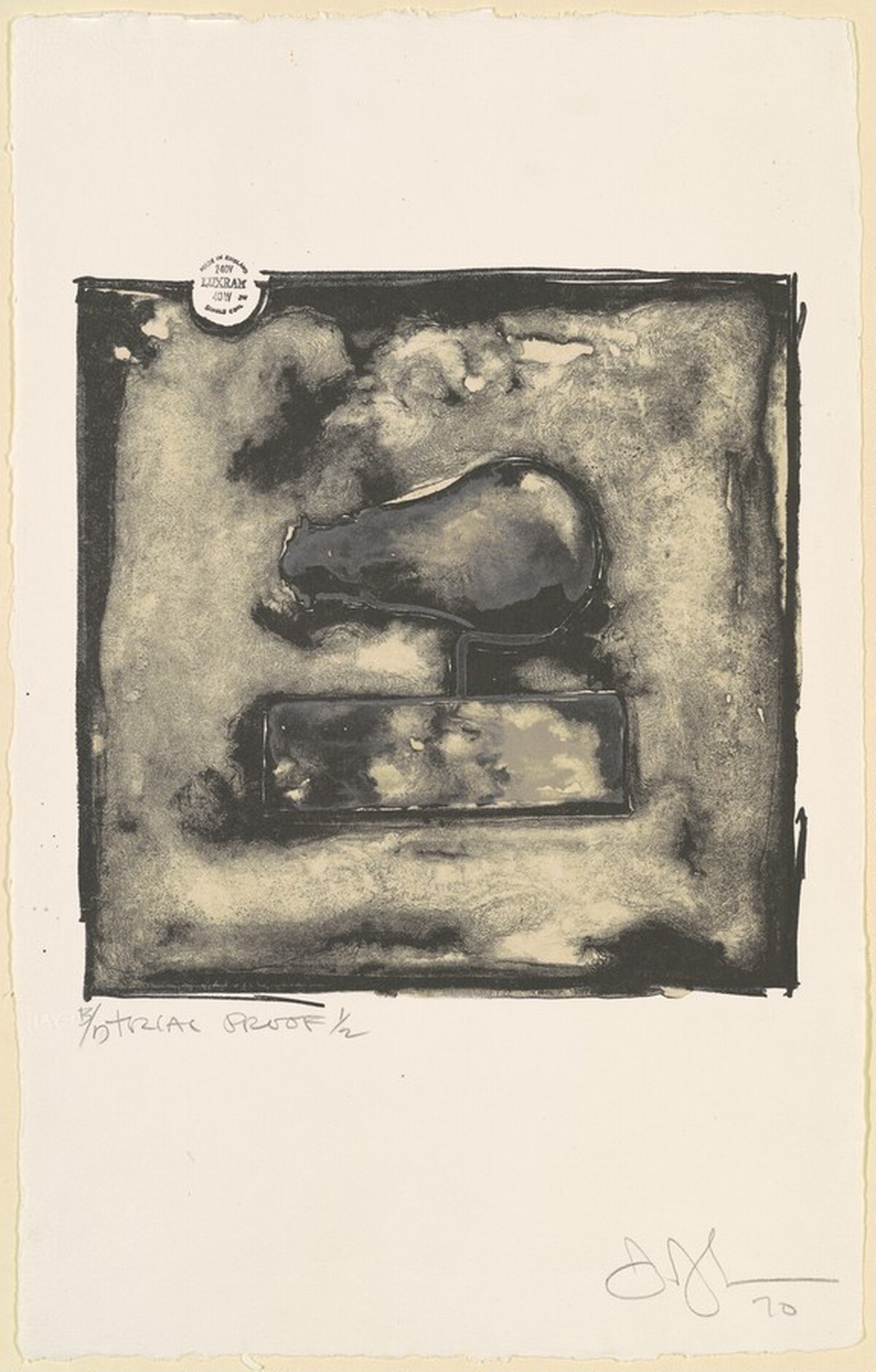 Light Bulb [trial proof B] by Jasper Johns