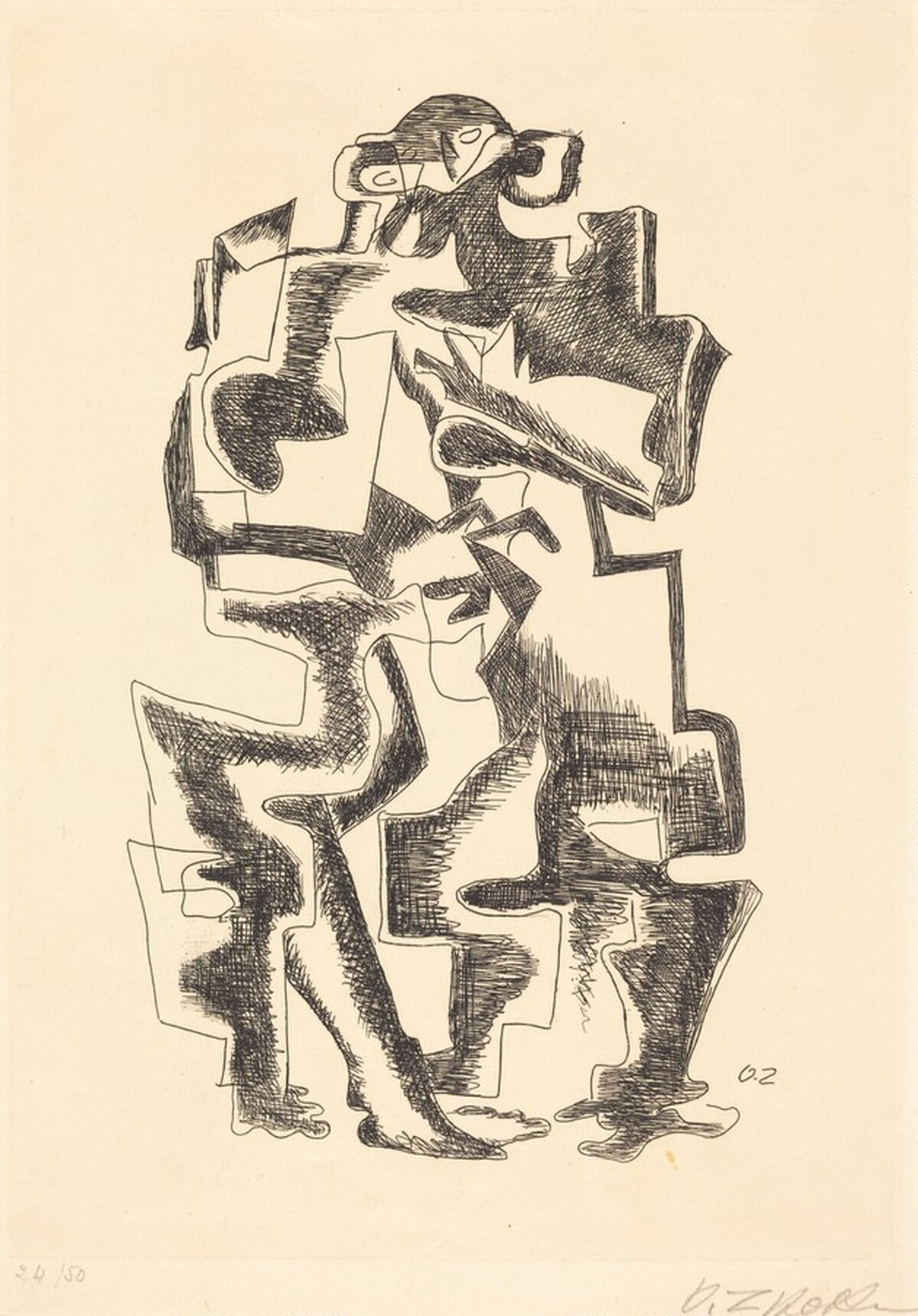 Two Figures by Ossip Zadkine