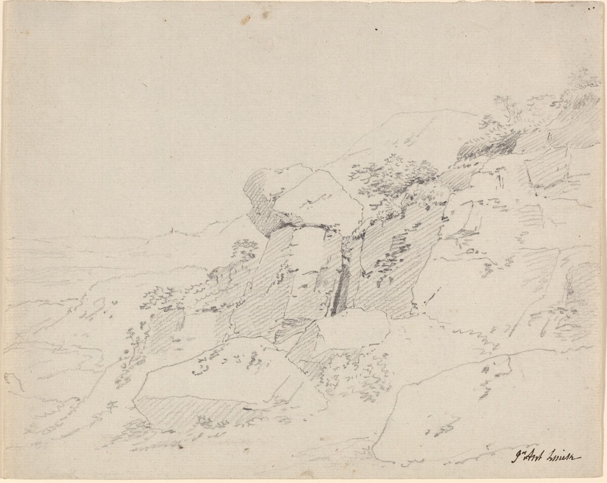 Glacial Boulders at the Edge of a Mountain by Jean Antoine Linck