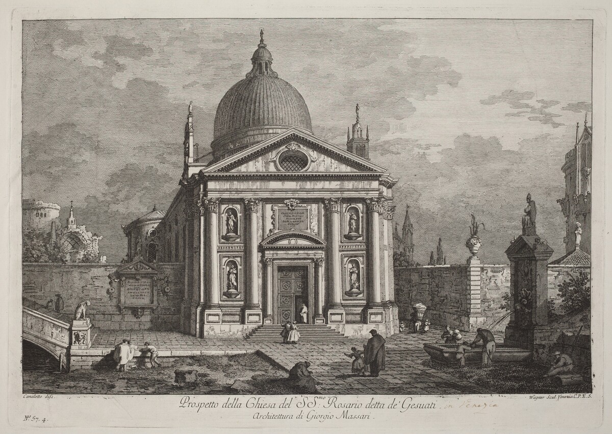 Prospetto della Chiesa del SS. Rosario detta de' Gesuati by Joseph Wagner after Canaletto