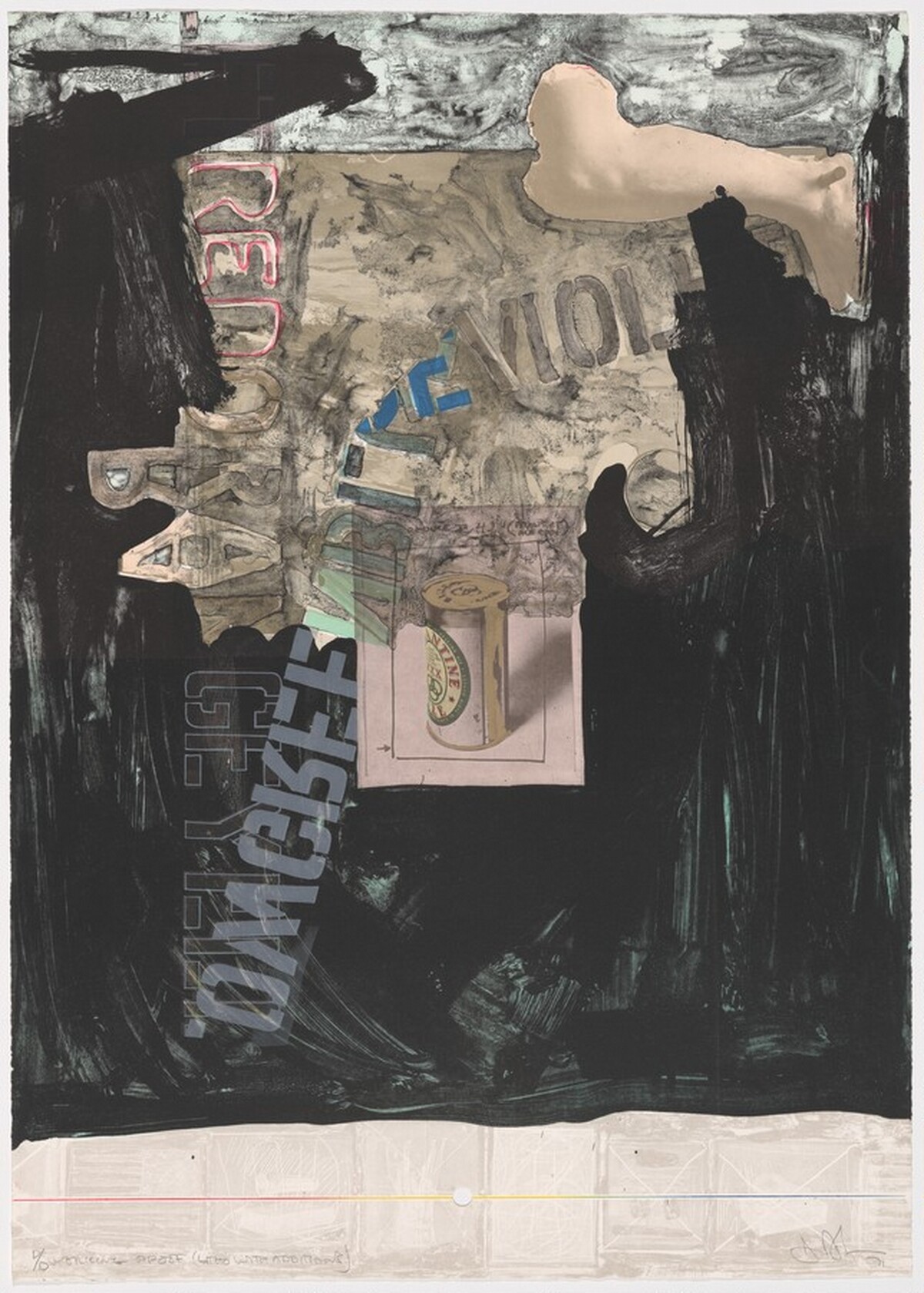 Decoy [working proof] by Jasper Johns