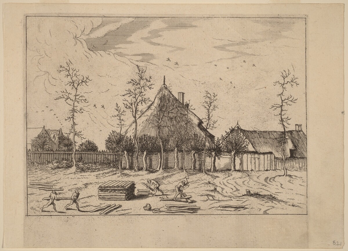 Farm by Johannes and Lucas van Doetechum after Master of the Small Landscapes