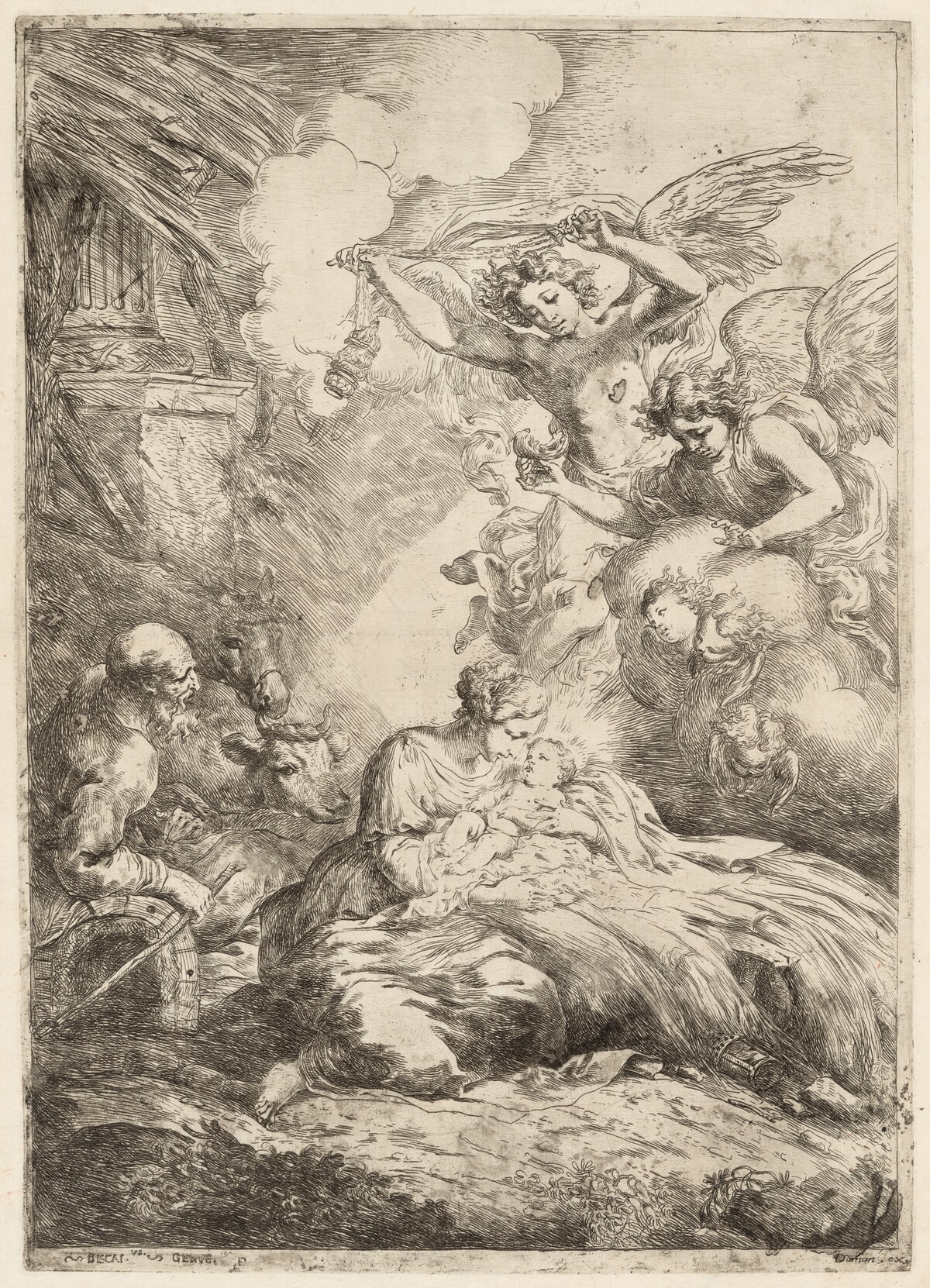 The Nativity by Bartolomeo Biscaino