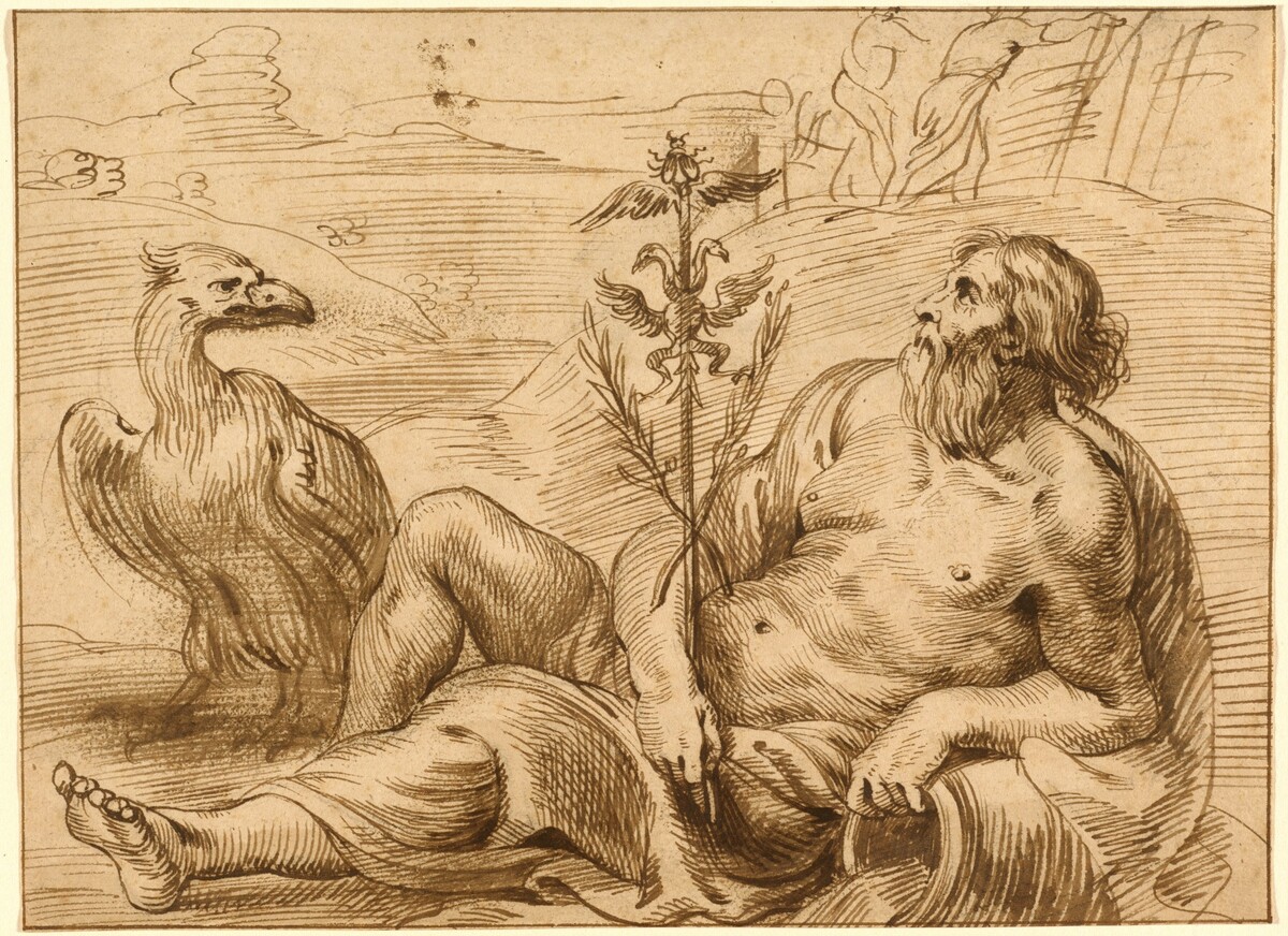 River God with an Eagle by Jan Lievens
