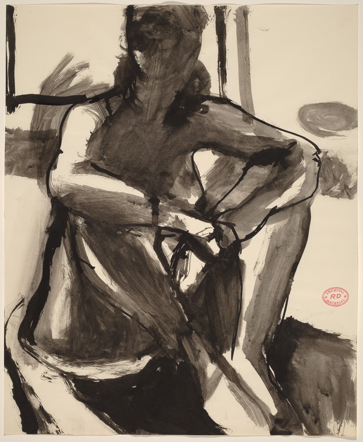 Untitled [seated female nude] by Richard Diebenkorn