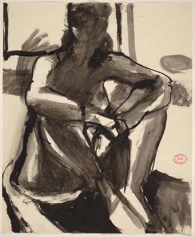 Untitled [seated female nude]