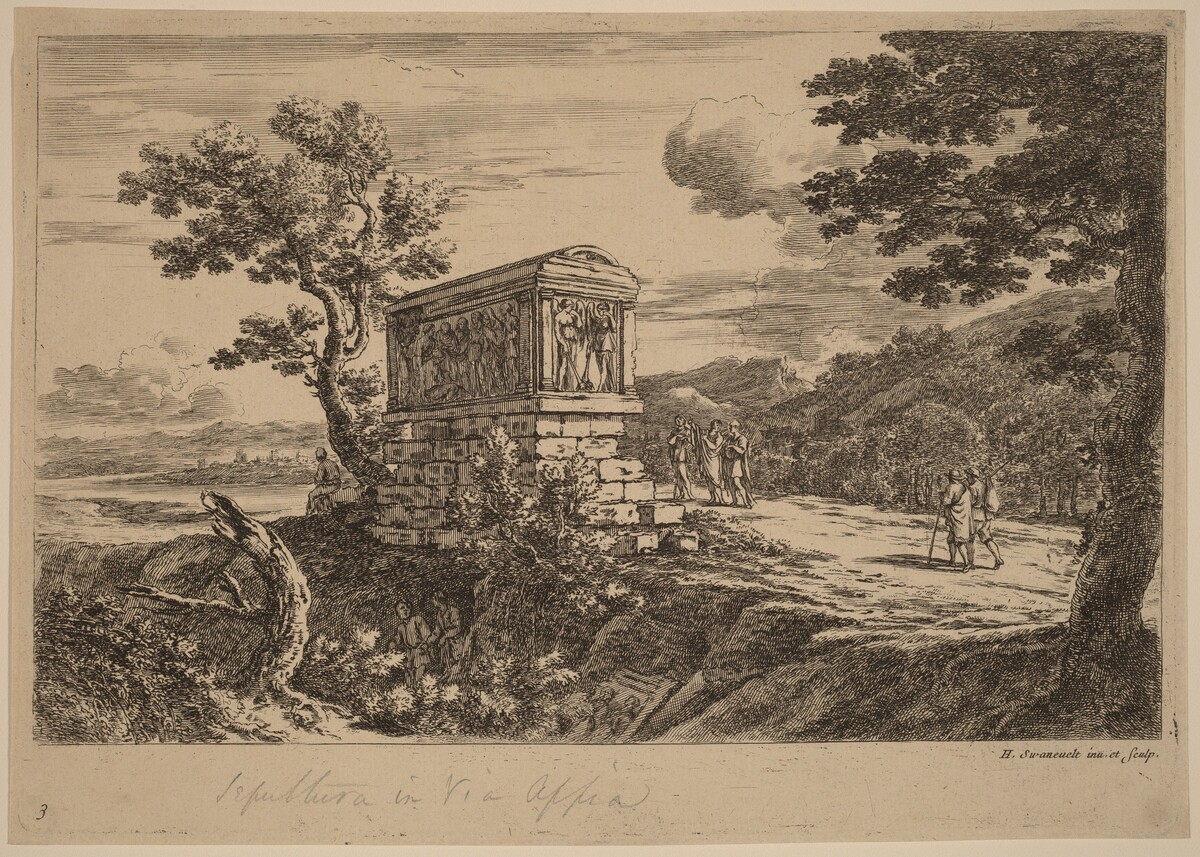 The Antique Sarcophagus by after Herman van Swanevelt
