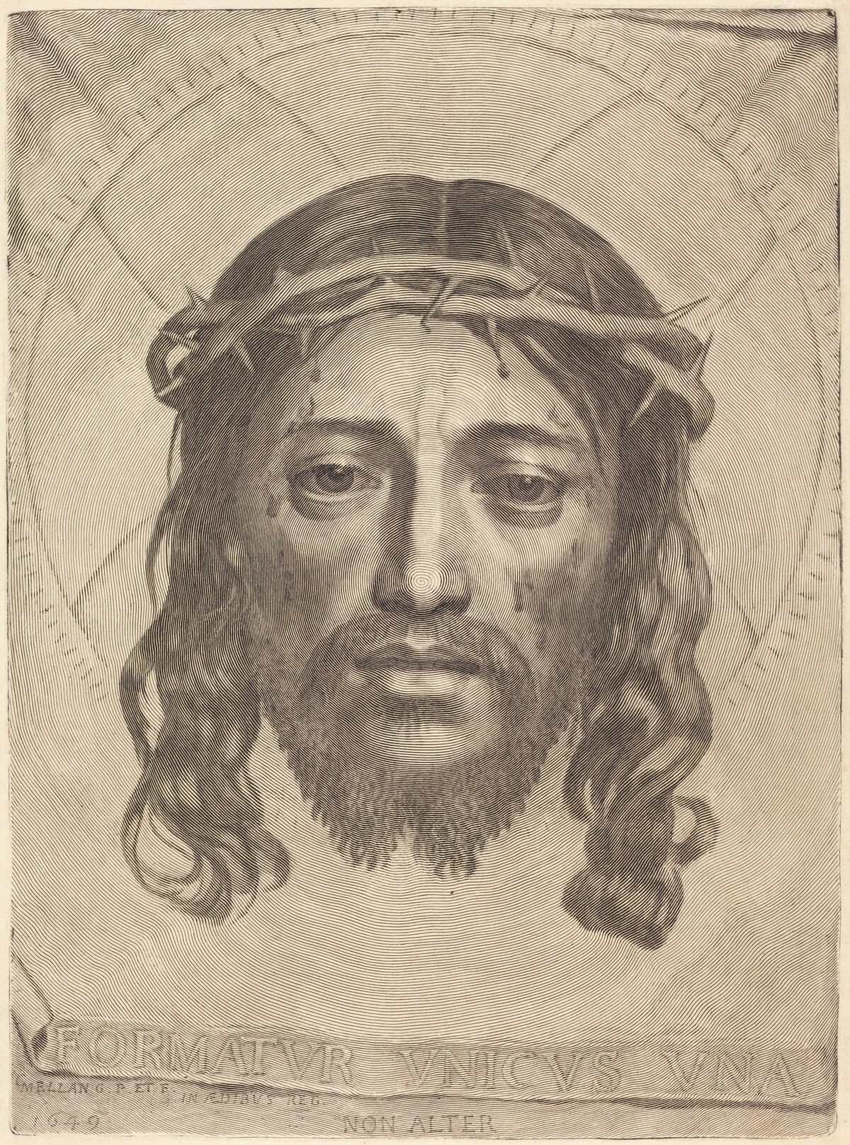 The Sudarium of Saint Veronica by Claude Mellan