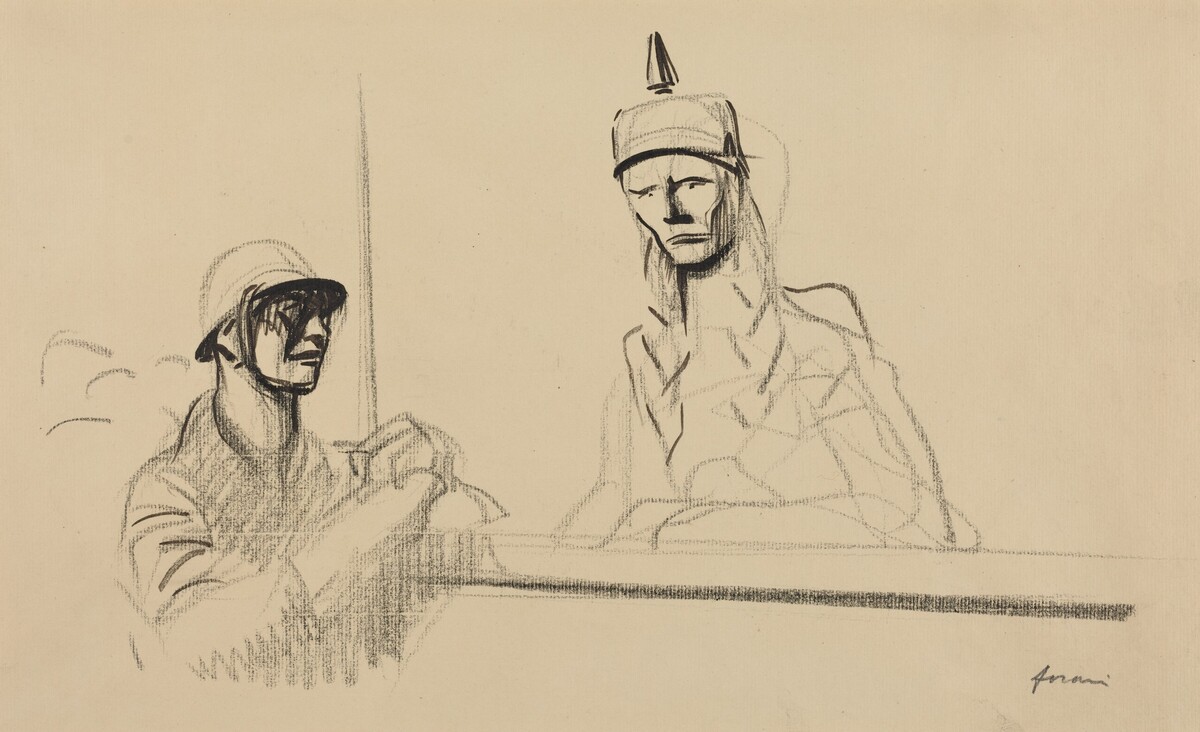 French Soldier Addressing Germania by Jean-Louis Forain