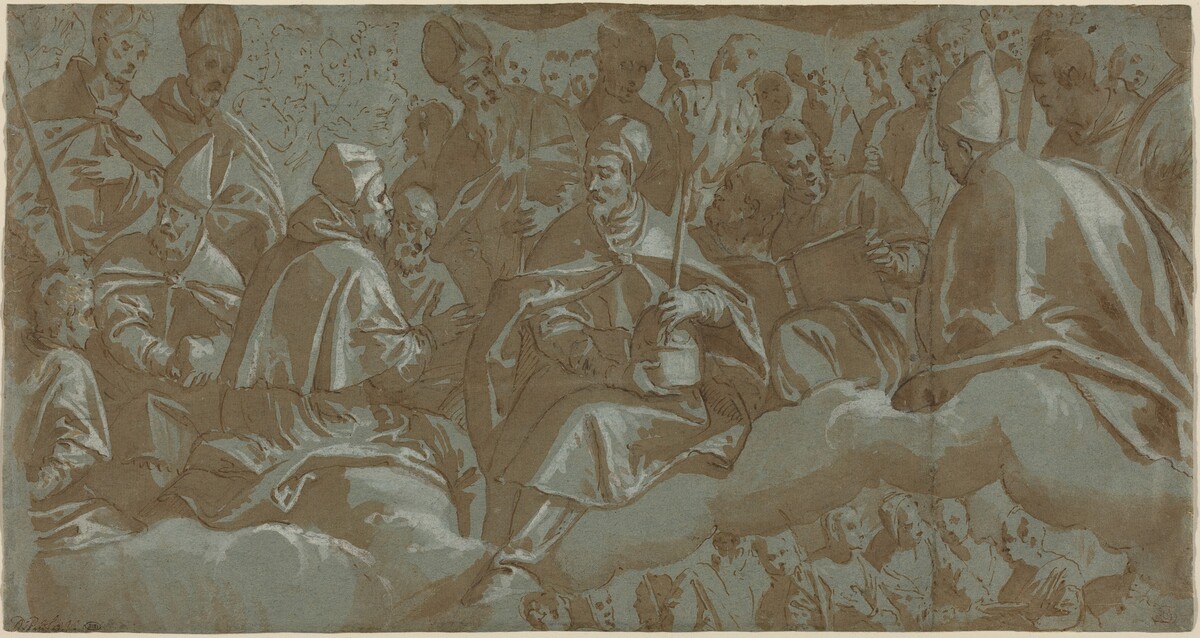 Saints on Clouds by Italian 16th Century