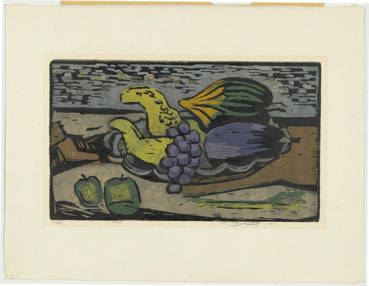 Still Life with Eggplant by Werner Drewes