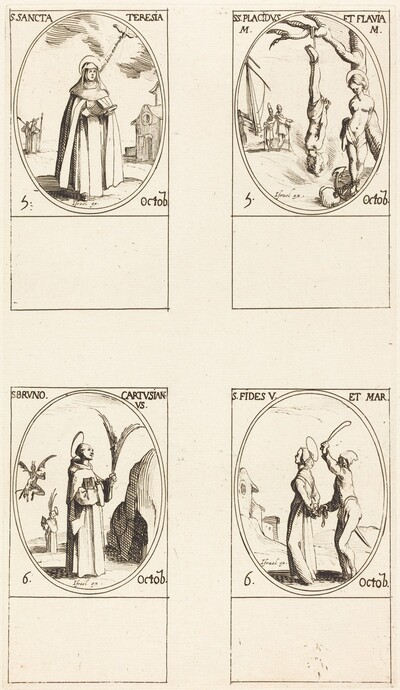 St. Theresa; St. Placidus and Flavia; St. Bruno; St. Faith