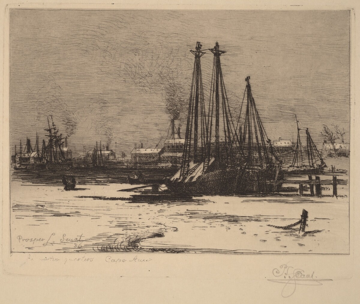 Winter Quarters - Cape Ann by Prosper Louis Senat