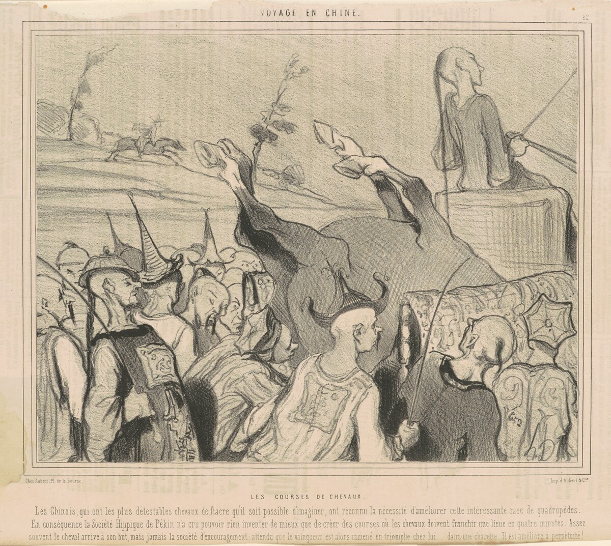 Les courses de chevaux by Honoré Daumier