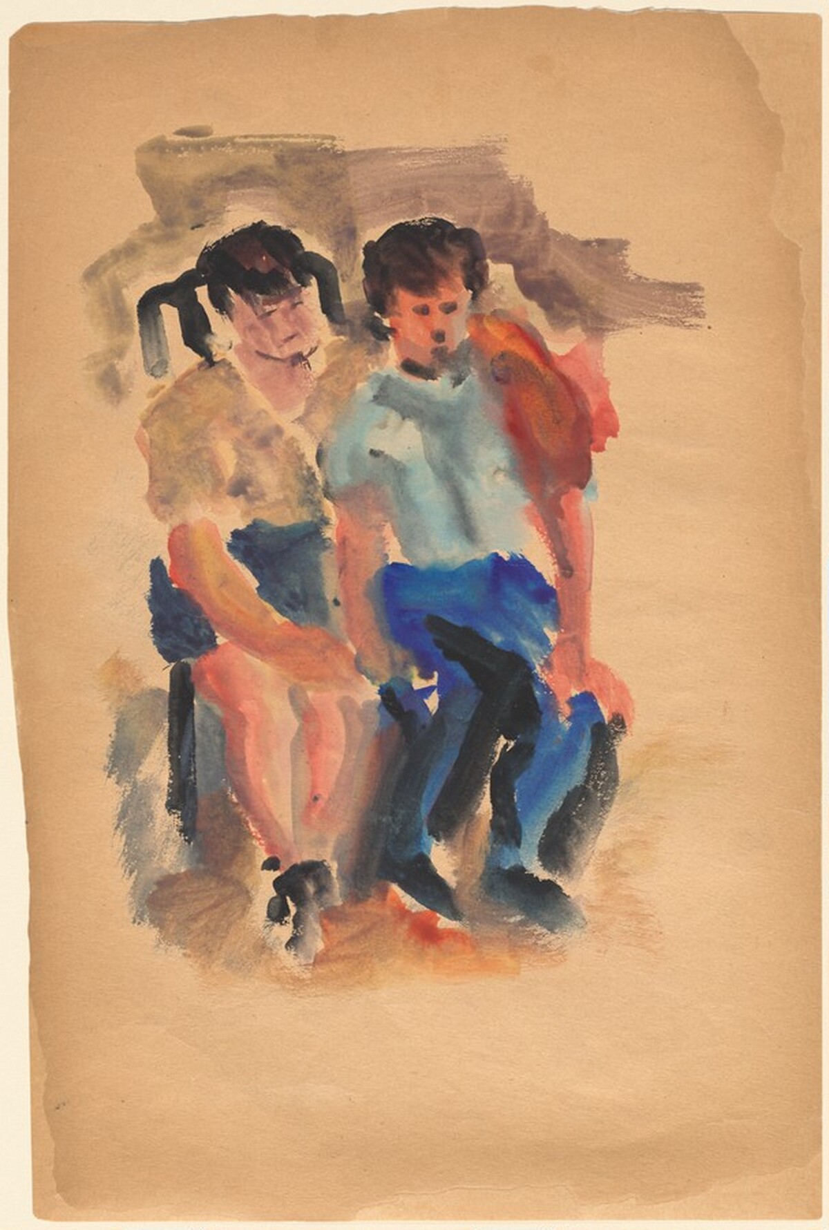 Two Seated Children by Mark Rothko