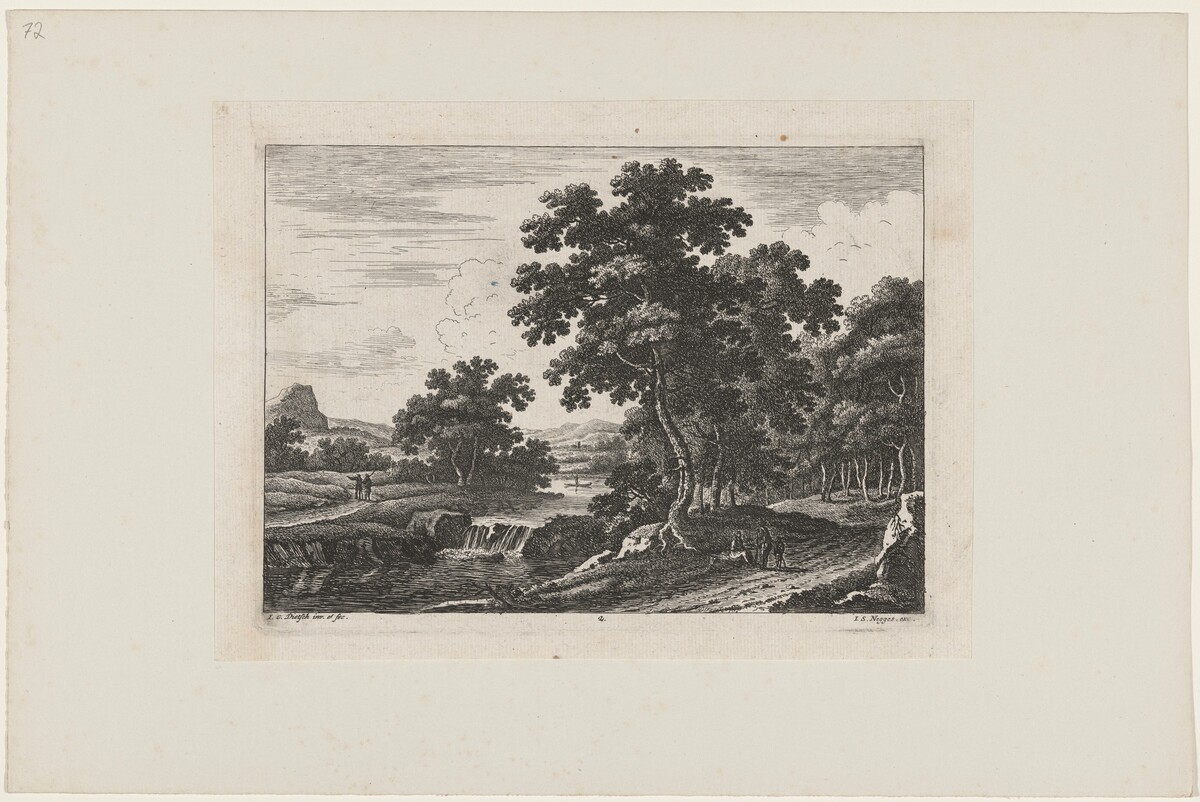 Traveler by a Waterfall by Johann Christoph Dietzsch