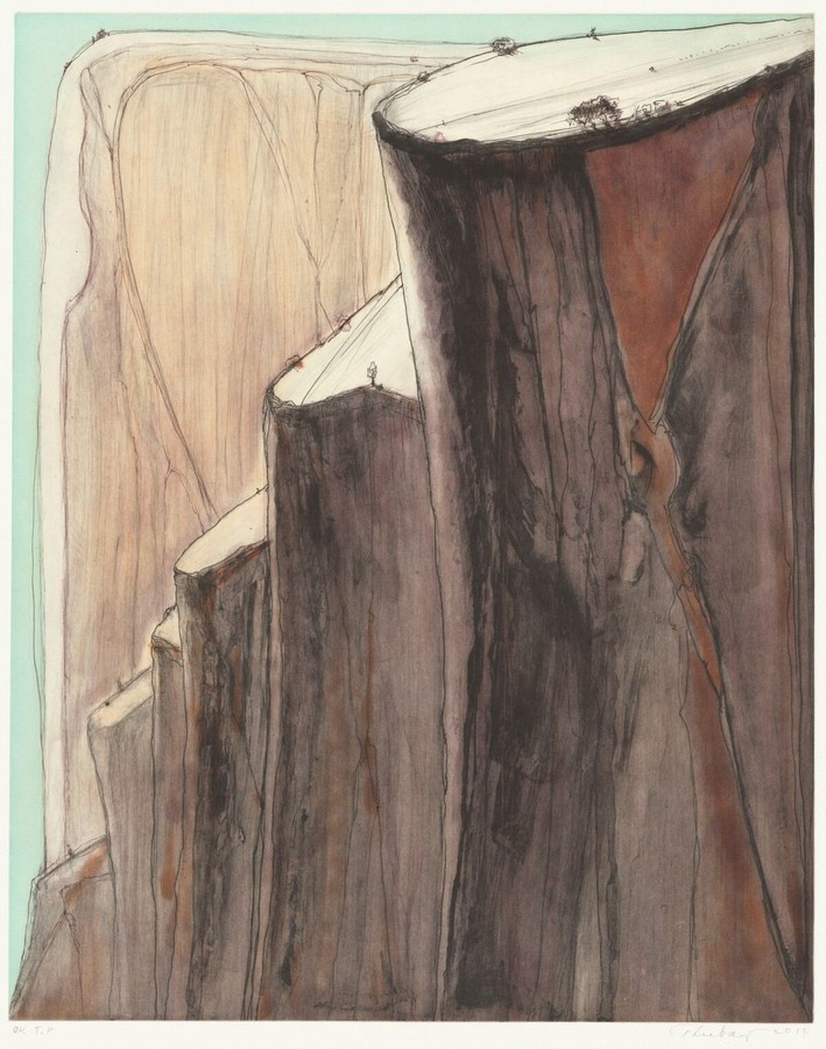 Canyon Bluffs by Wayne Thiebaud
