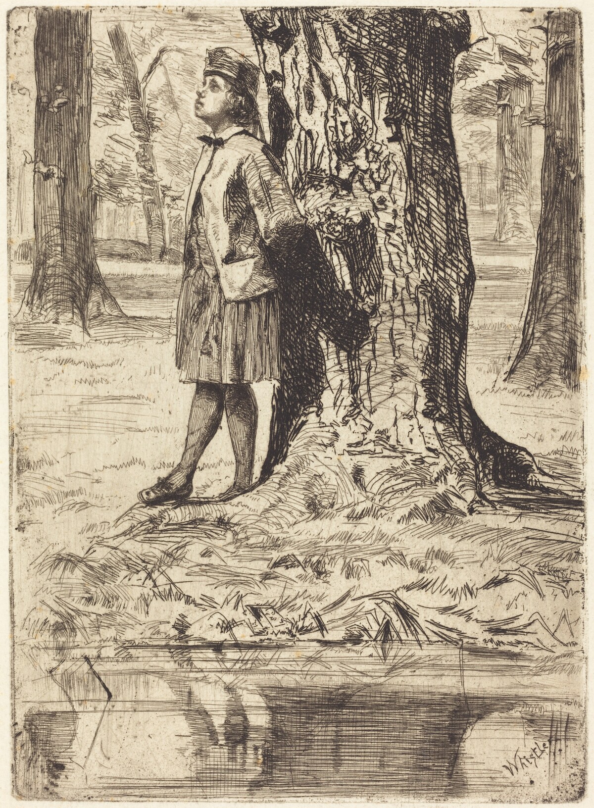 Seymour Standing under a Tree by James McNeill Whistler