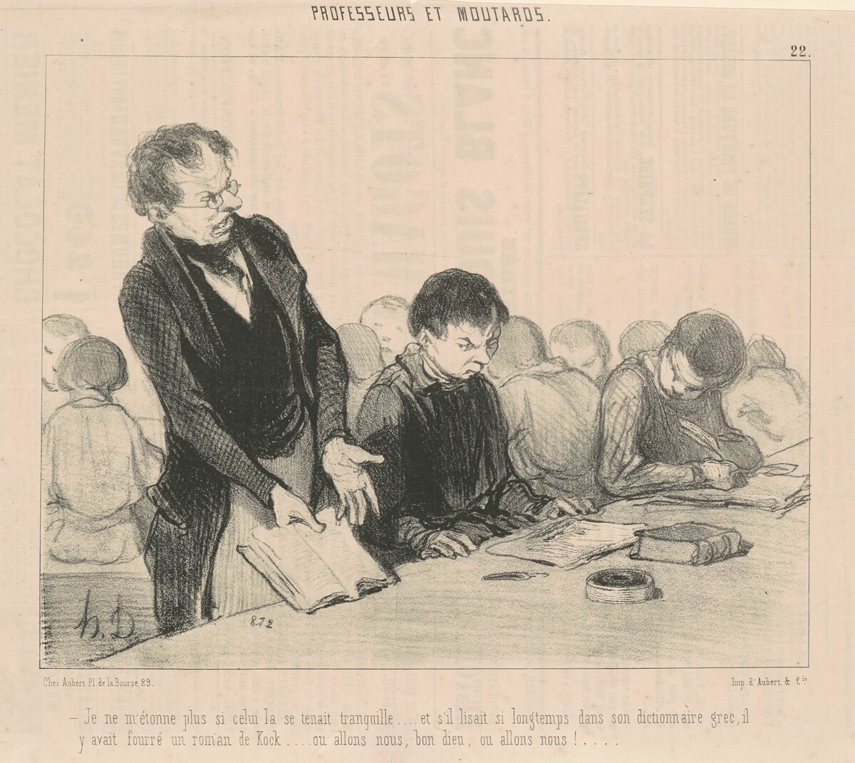Je ne m'étonne plus si celui-la se tentaint tranquille ... by Honoré Daumier