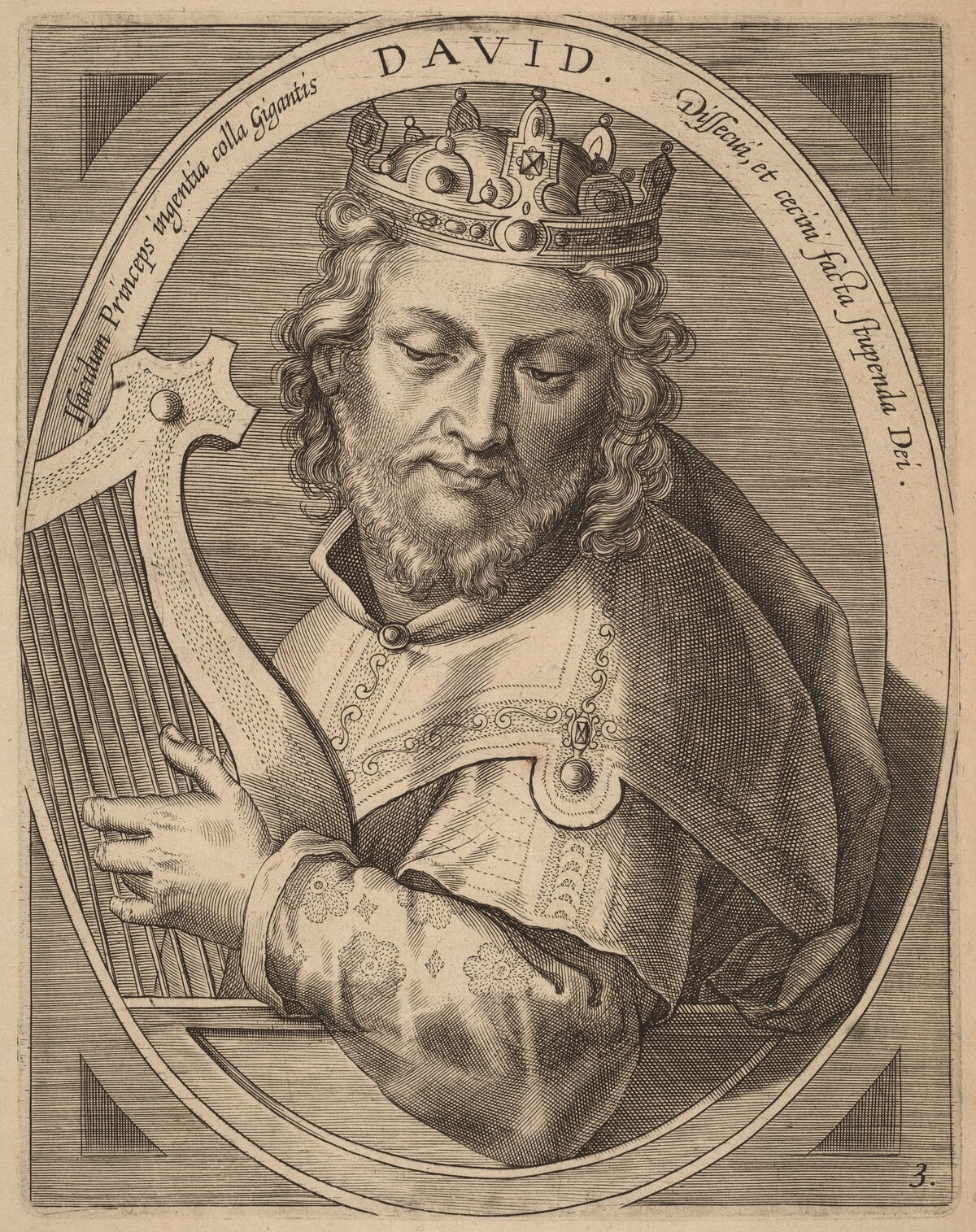 David by Theodor Galle after Jan van der Straet