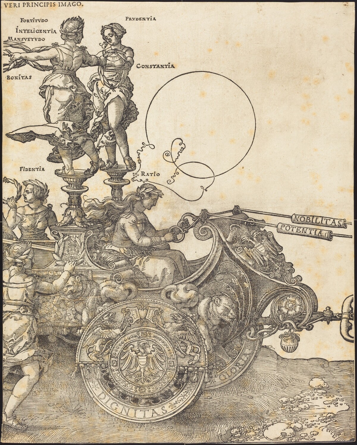 The Triumphal Chariot of Maximilian I (The Great Triumphal Car) [plate 2 of 8] by Albrecht Dürer