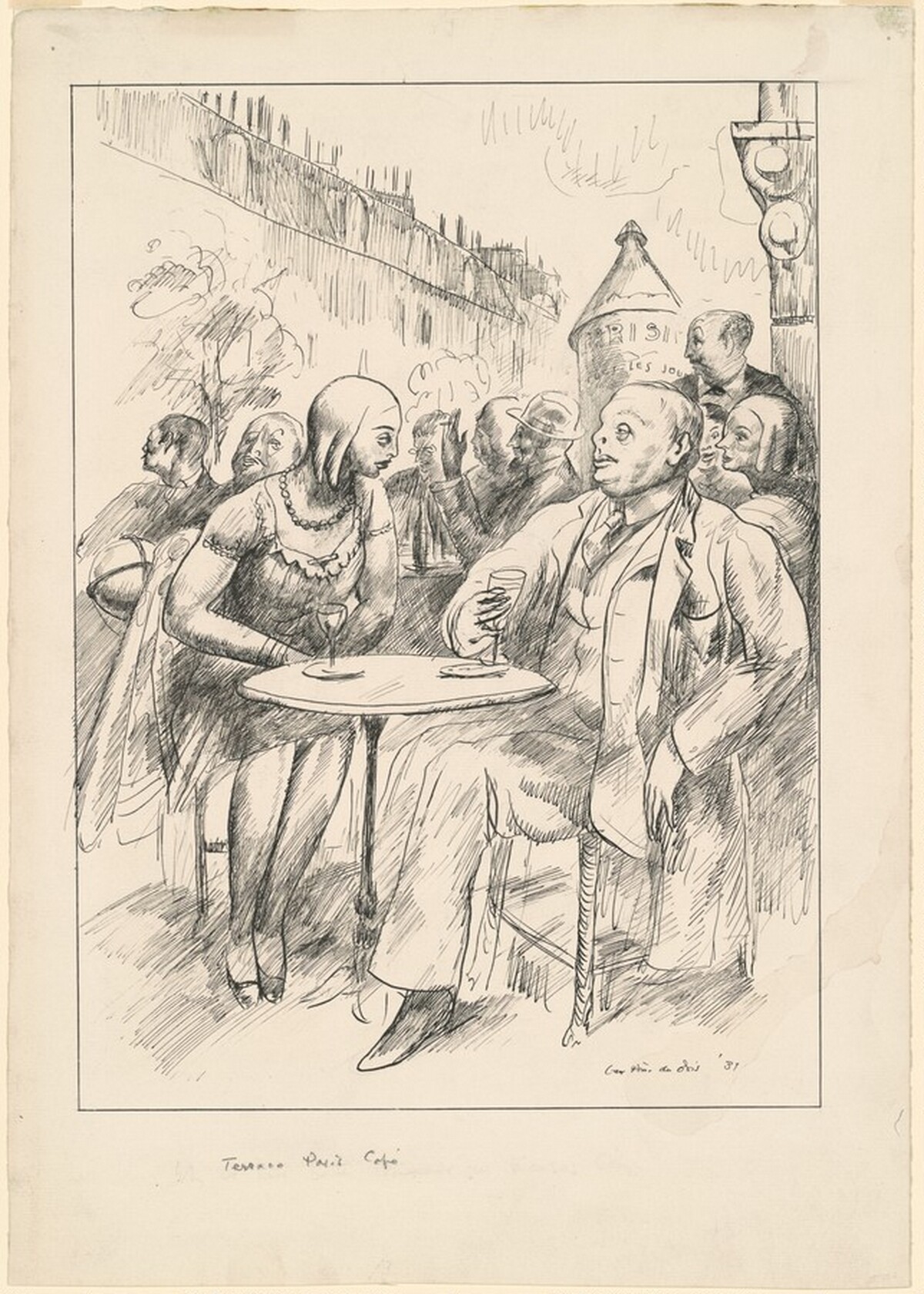 Terrace, Paris Café by Guy Pène du Bois
