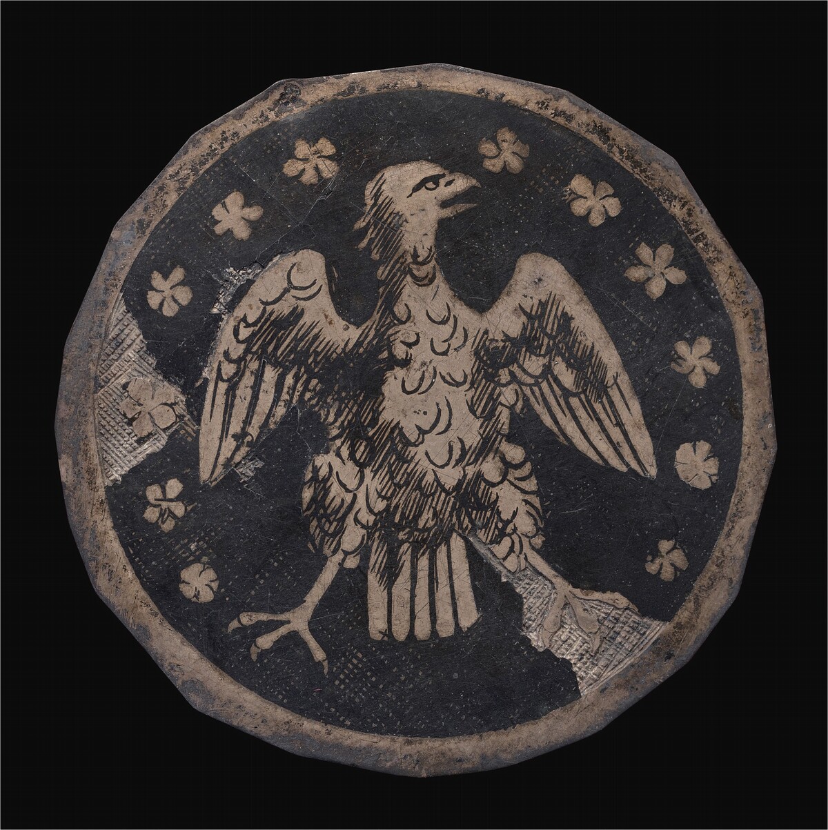 Heraldic Eagle in a Flowered Field by Italian 15th Century
