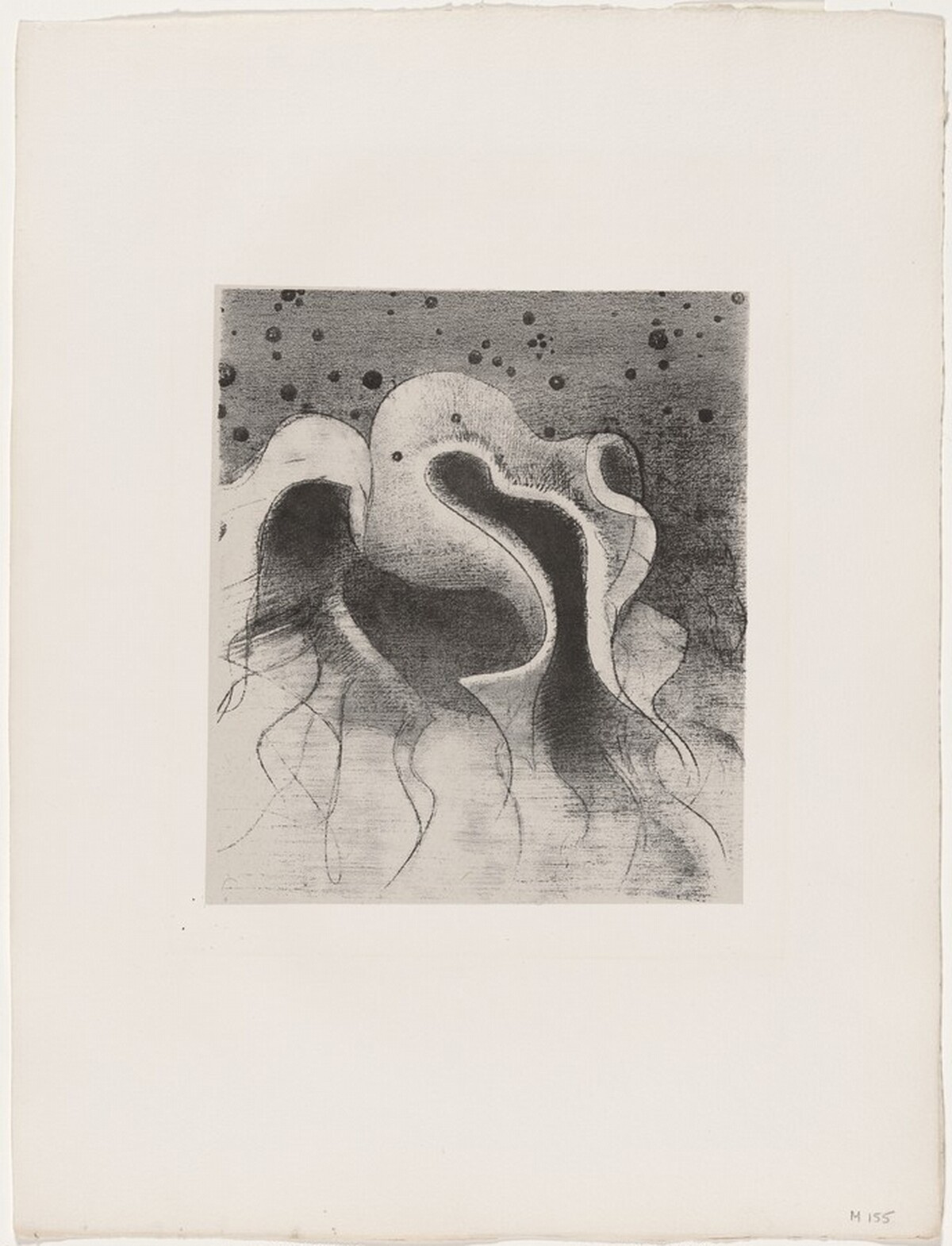 Les Bêtes De La Mer Rondes Comme Des Outres by Odilon Redon, Georges Aubert after Redon, and Gustave Flaubert (author)
