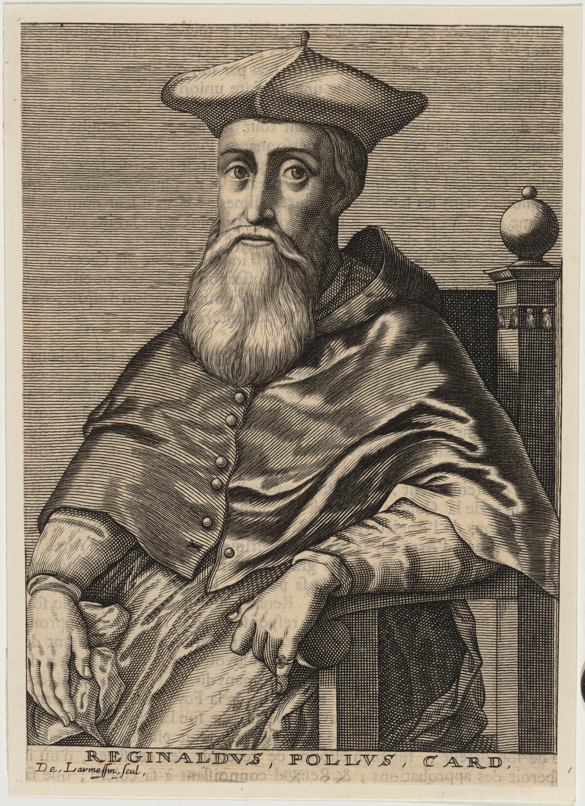Cardinal Reginald Pole, Archbishop of Canterbury by Nicolas de Larmessin IV after Sebastiano del Piombo