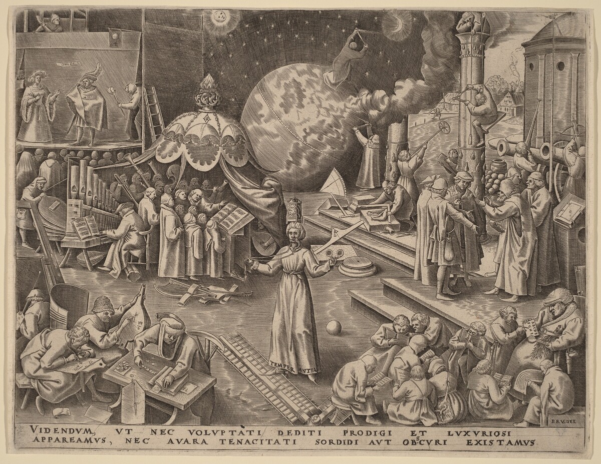 Temperance by Philip Galle after Pieter Bruegel the Elder