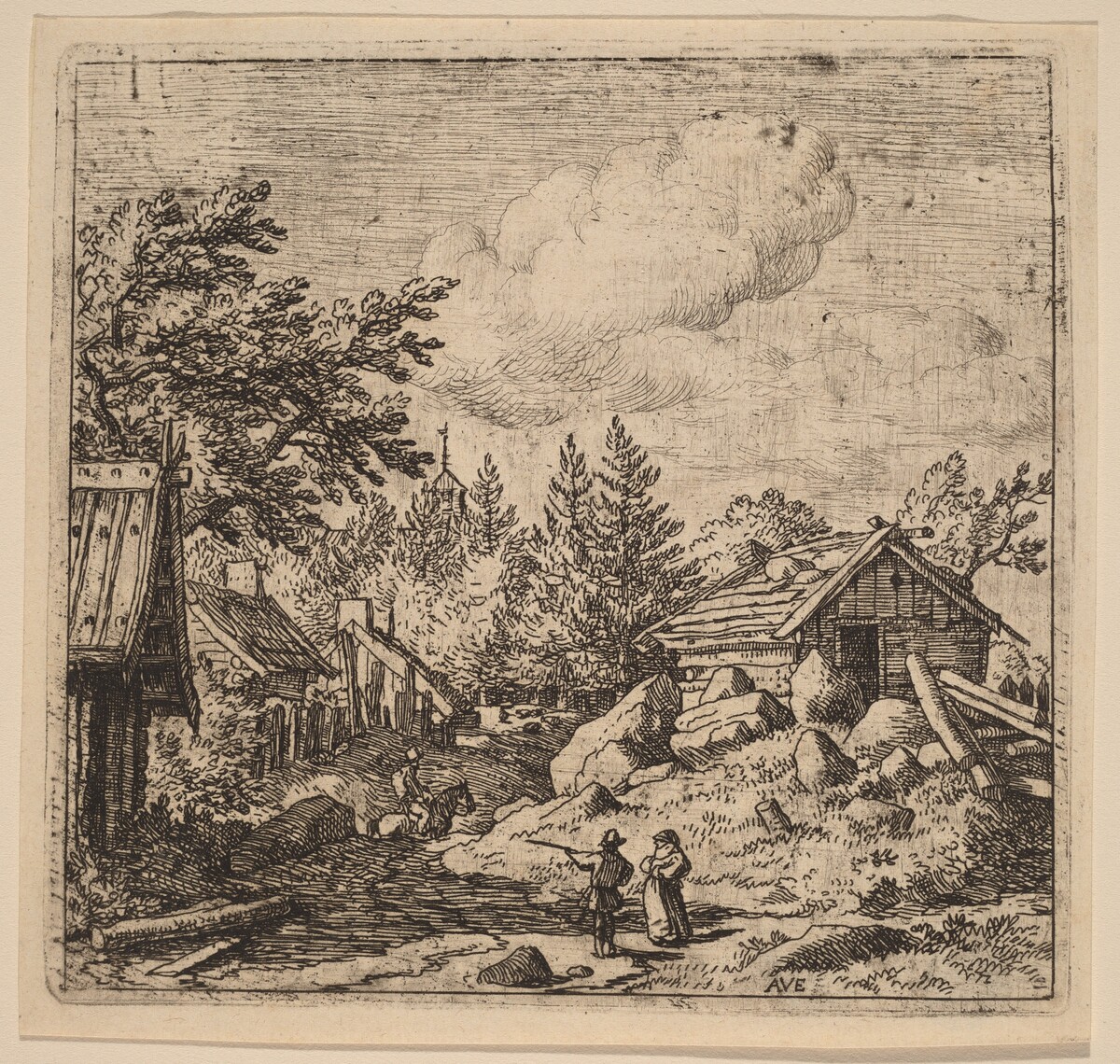 Hamlet on Mountainous Ground by Allart van Everdingen