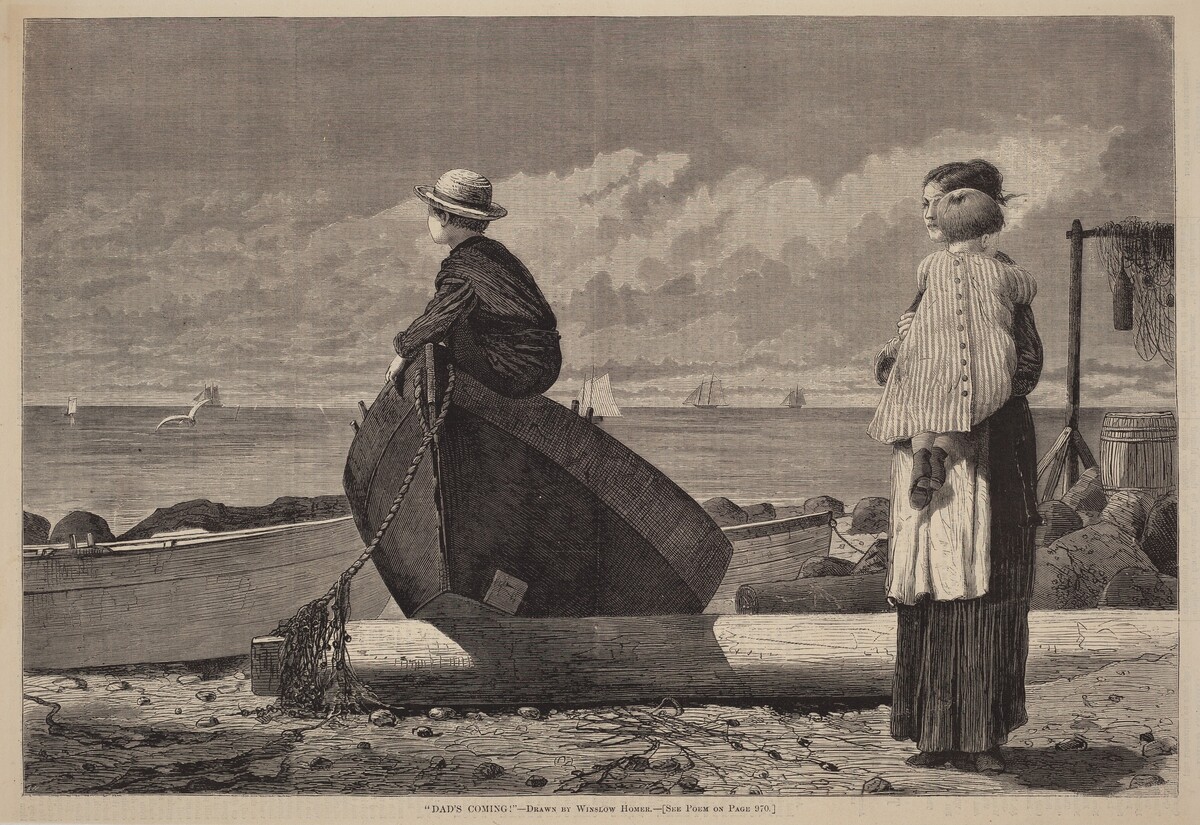 "Dad's Coming!" by after Winslow Homer